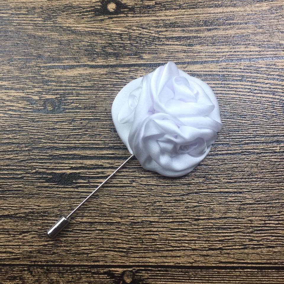 white flower lapel pin brooch online in pakistan