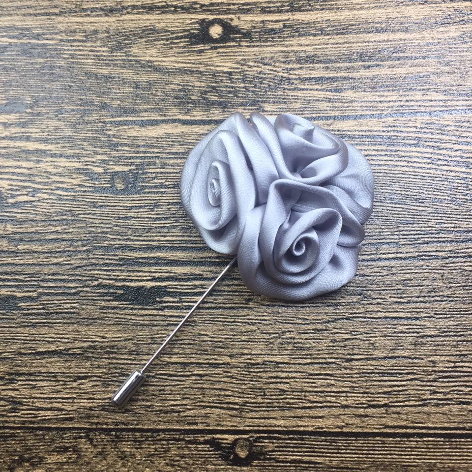 Grey Flower Lapel Pin Booch Online In Pakistan