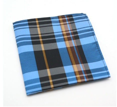 Blue Check pocket Square In Pakistan
