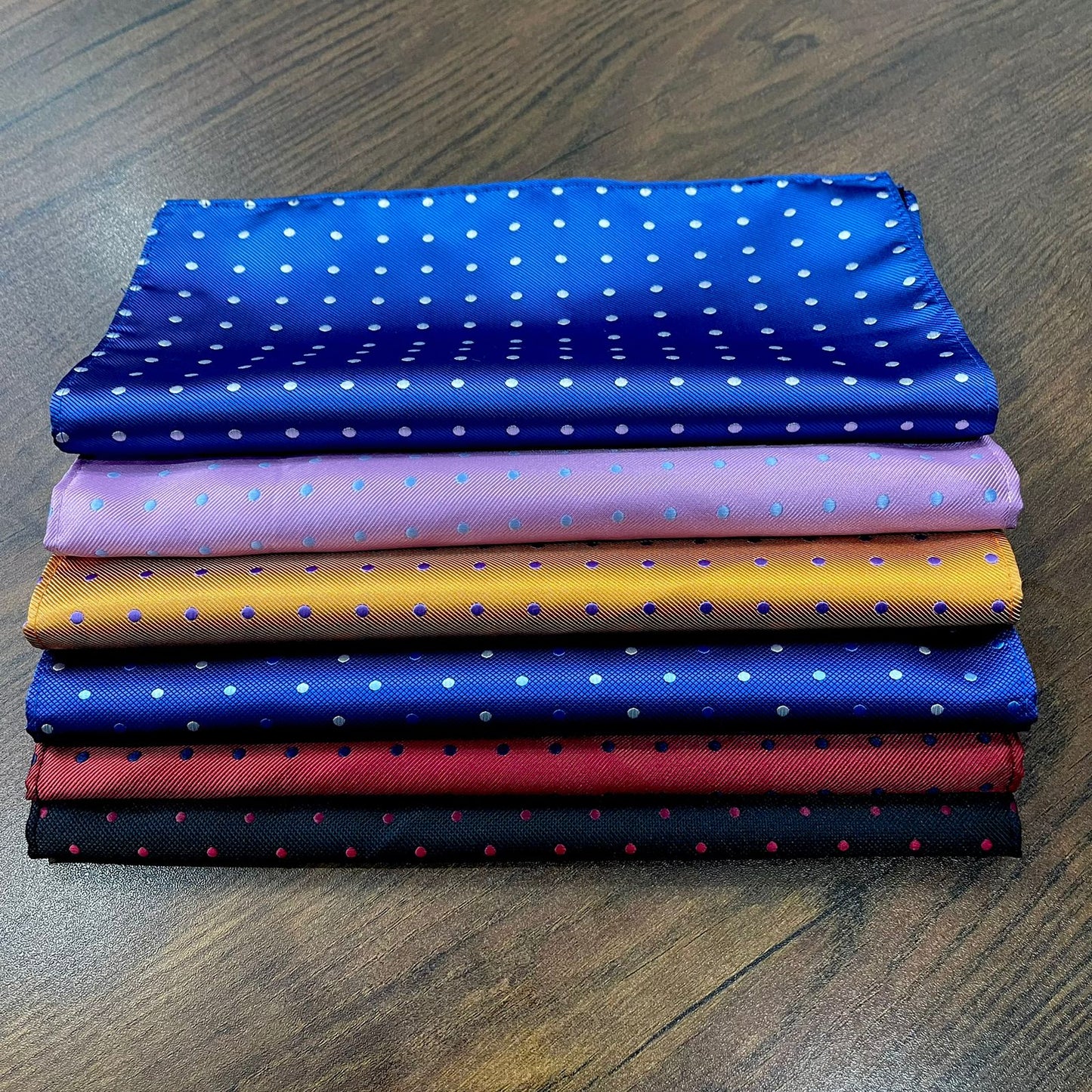 Orange Polka Dots Pocket Square For Men online in Pakistan