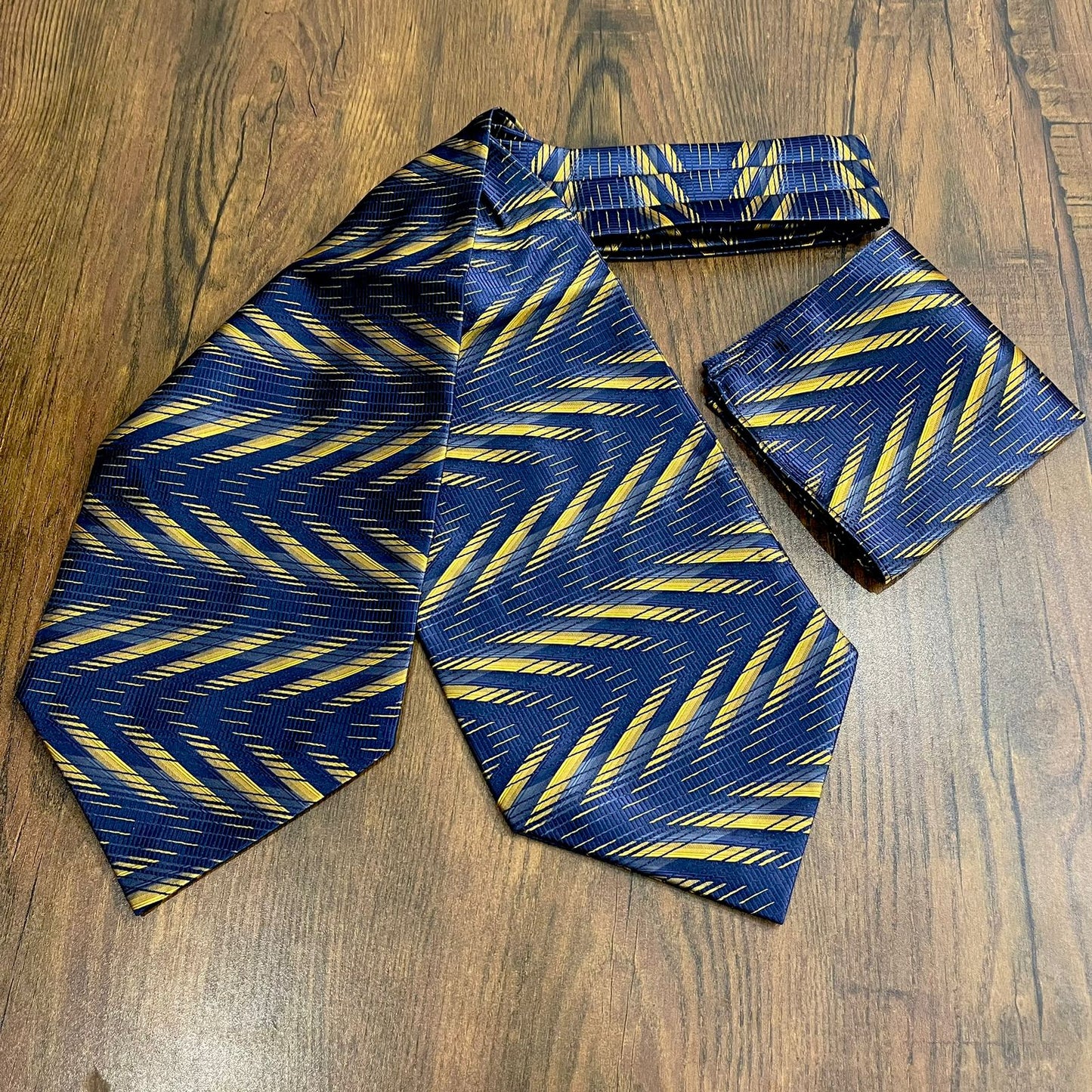 blue golden cravat tie for men online in pakistan