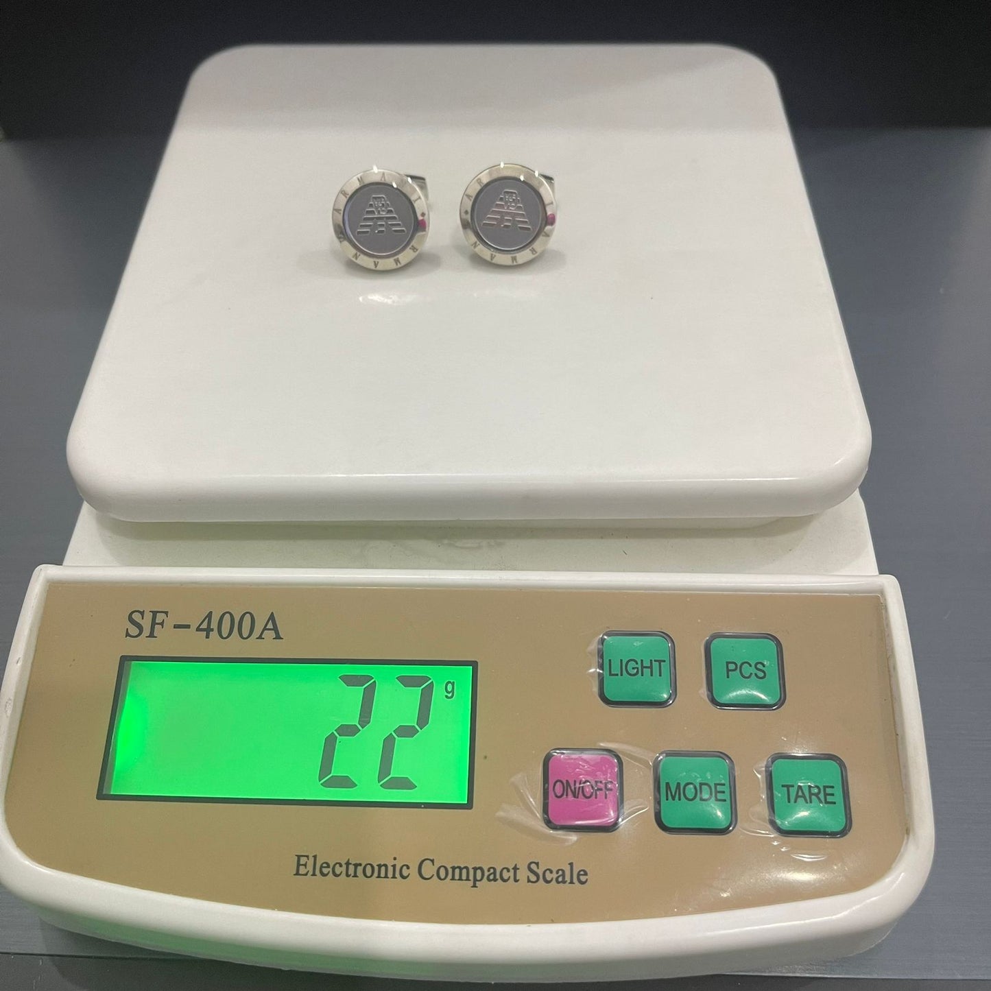 GA Armani Silver branded cufflinks for men online in Pakistan