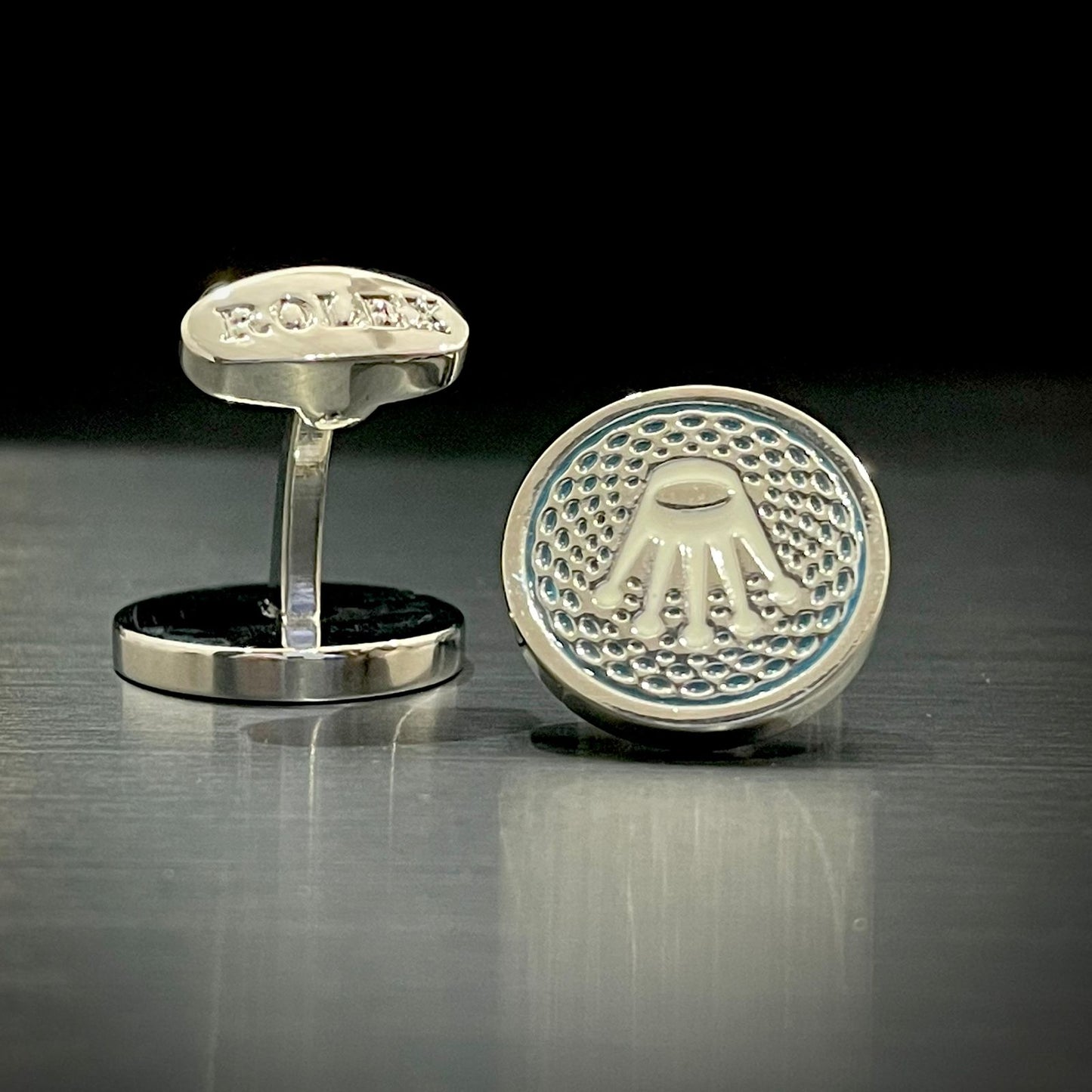 ROLEX Silver branded cufflinks for men online in Pakistan