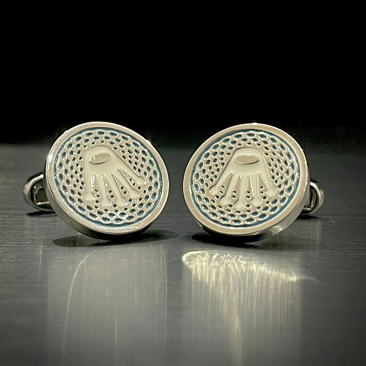 ROLEX Silver branded cufflinks for men online in Pakistan