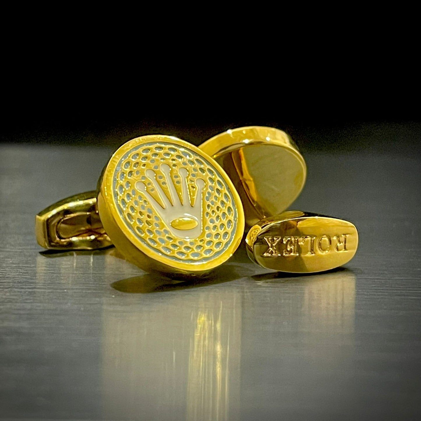 ROLEX Golden cufflinks for men online in Pakistan