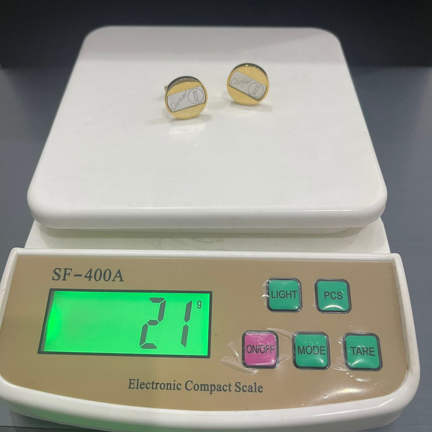 Golden CRT Cufflinks For Men