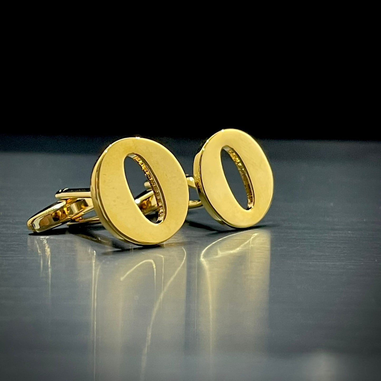 O Letter Alphabet Name Initial Golden Cufflinks For Men Online In Pakistan