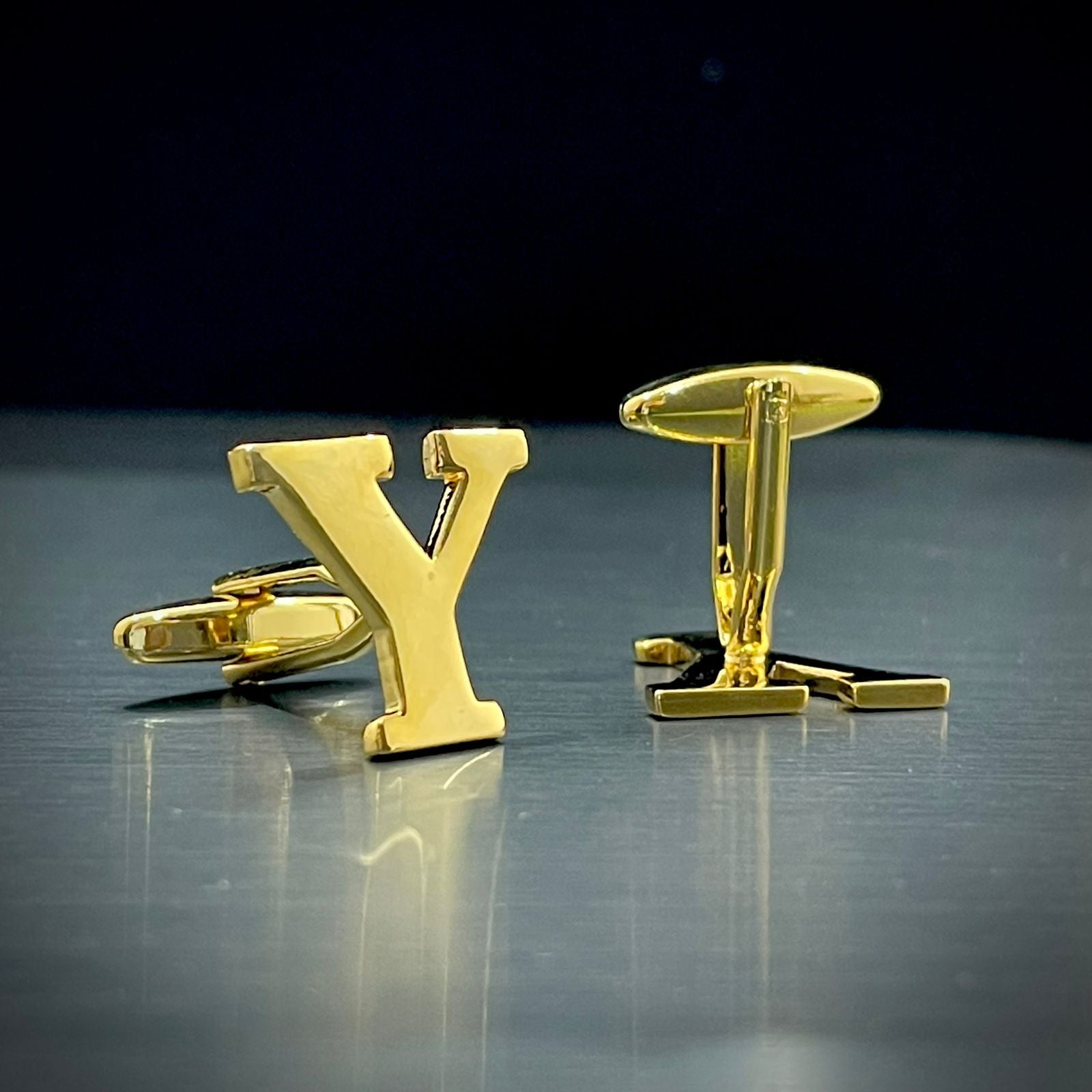 Y Letter Alphabet Name Initial Golden Cufflinks For Men Online In Pakistan