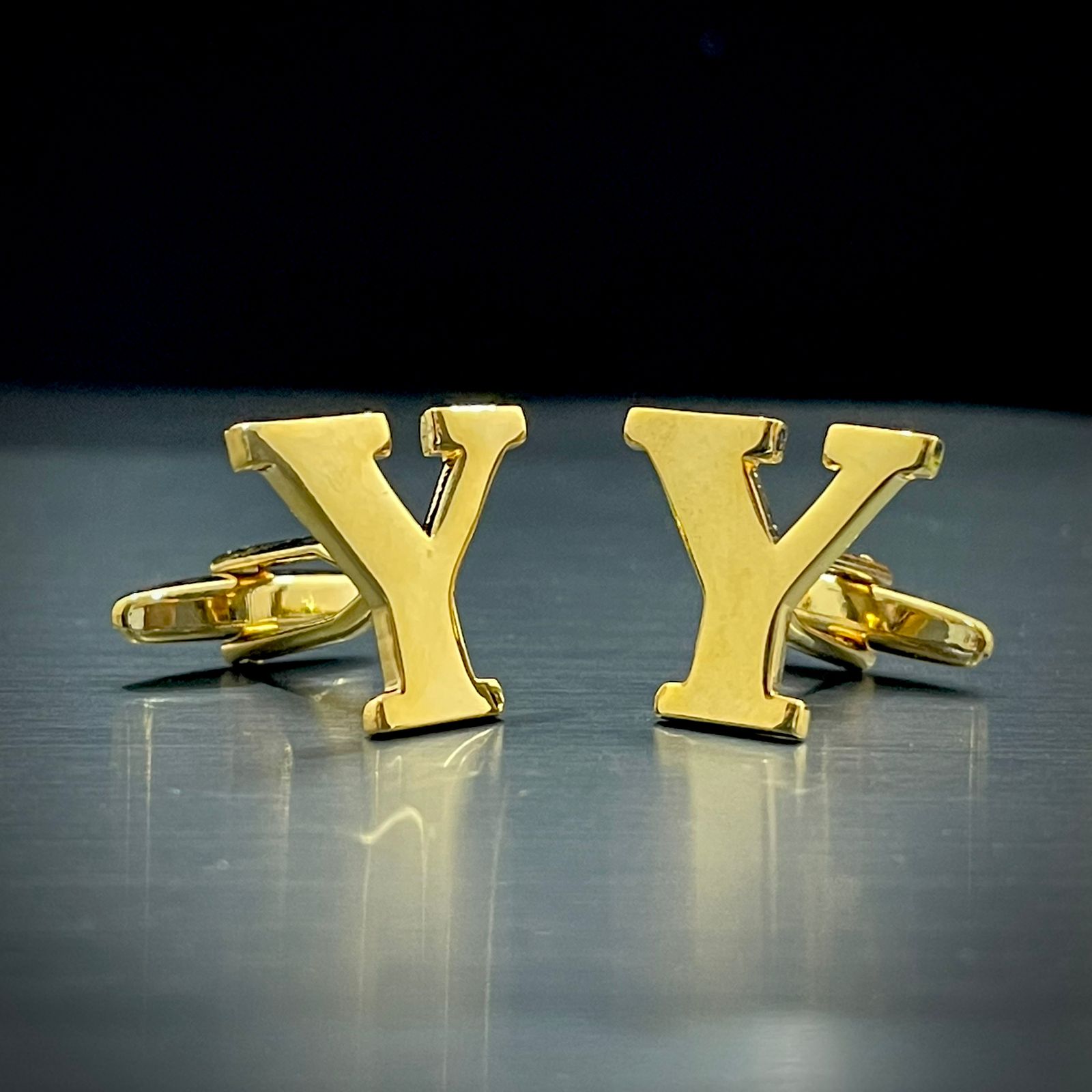 Y Letter Alphabet Name Initial Golden Cufflinks For Men Online In Pakistan