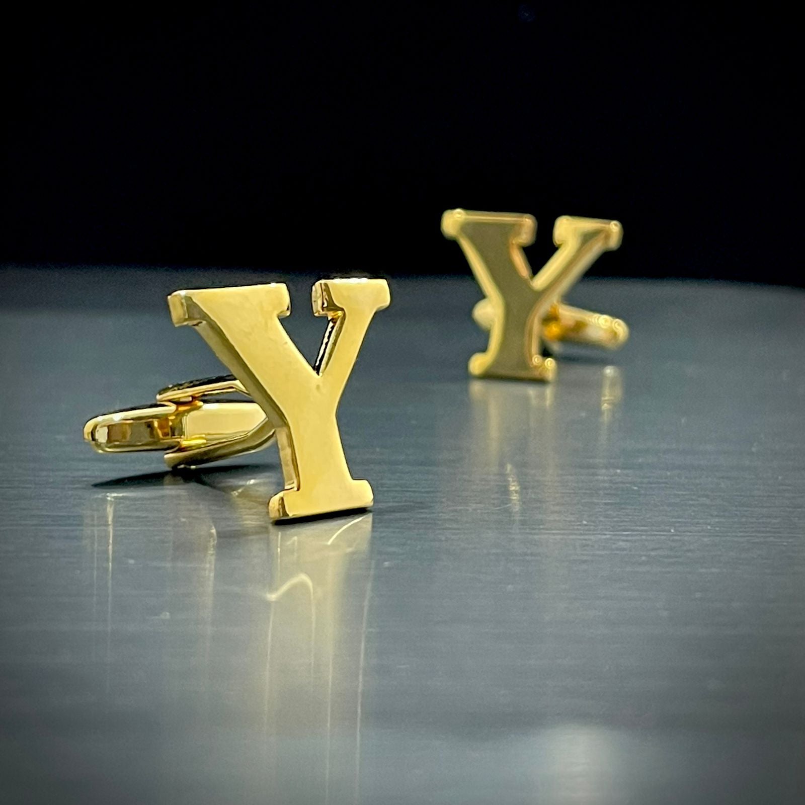 Y Letter Alphabet Name Initial Golden Cufflinks For Men Online In Pakistan