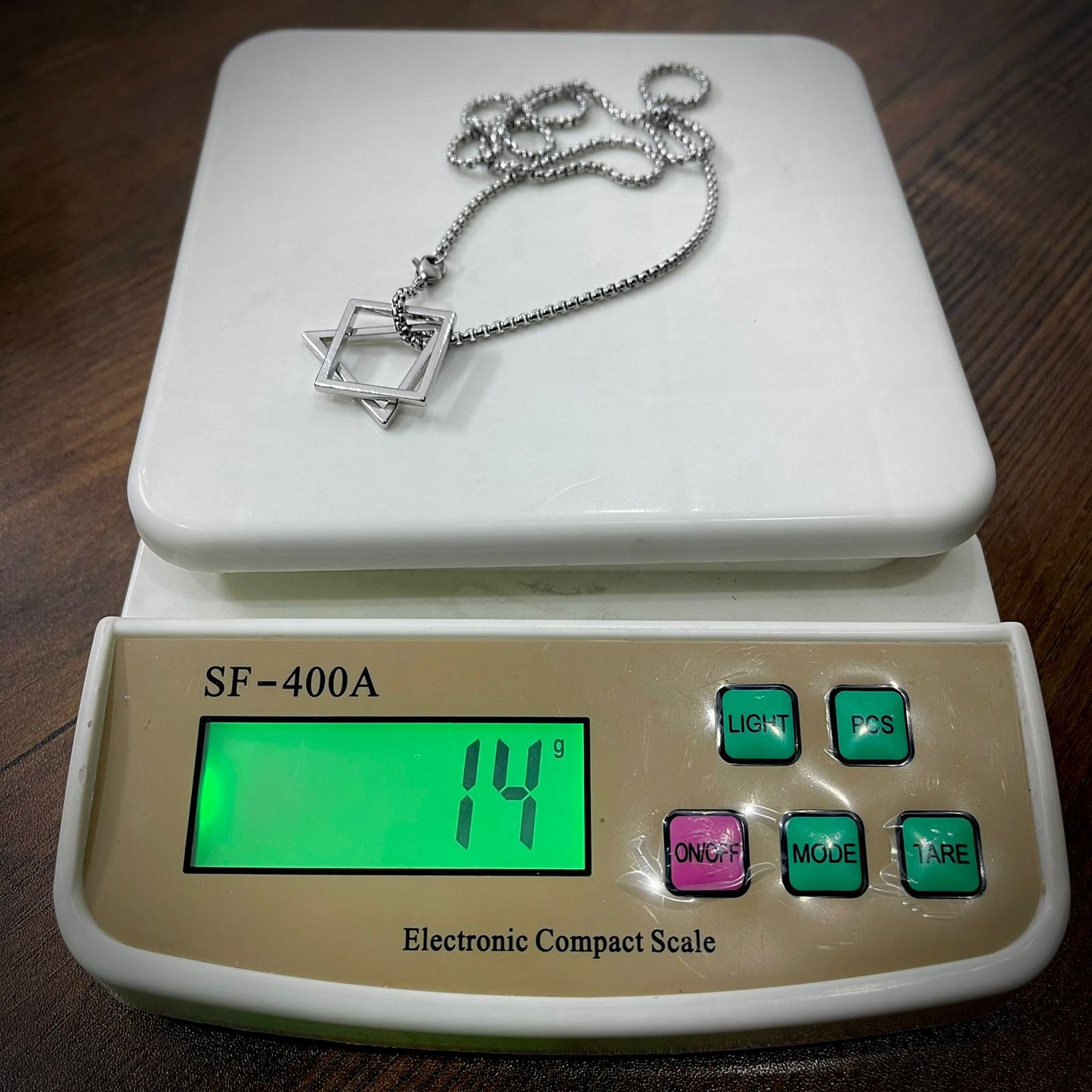 Geometric Silver Pendant For Men