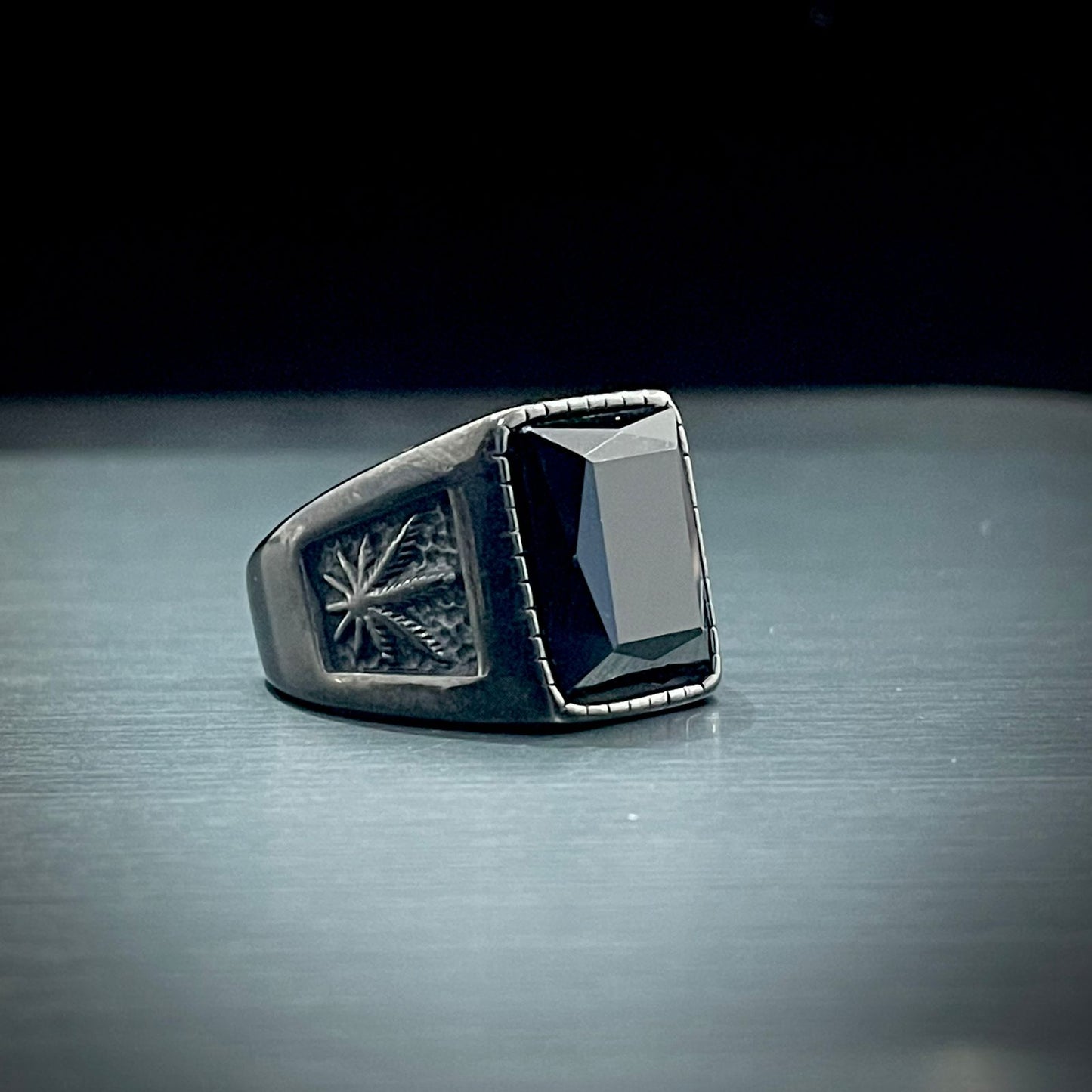 Black Stone Signet Ring