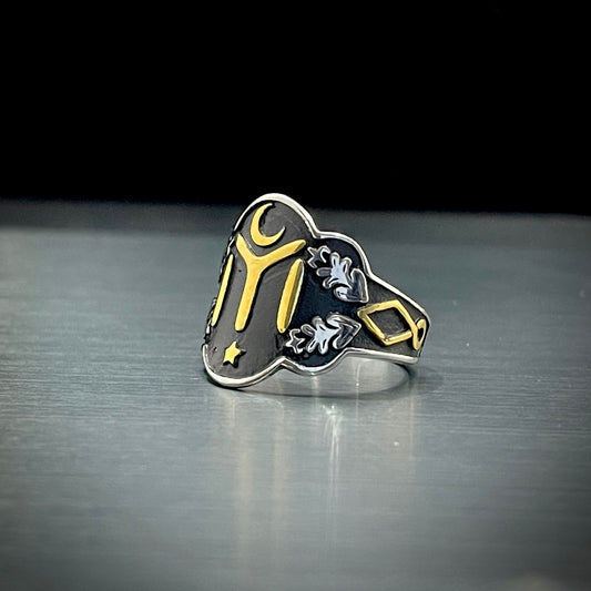 Ertugrul Ghazi Kayi Tribe Ring (Black Golden)