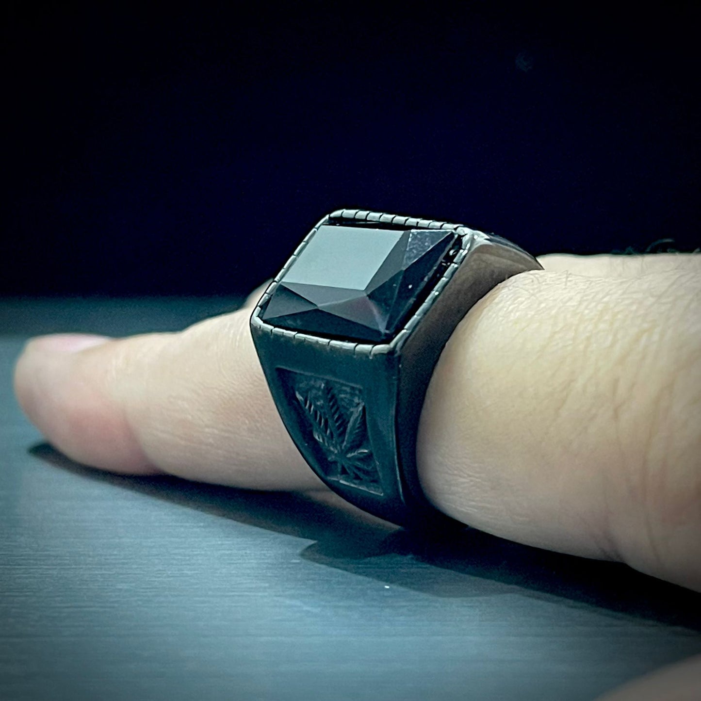 Black Stone Signet Ring