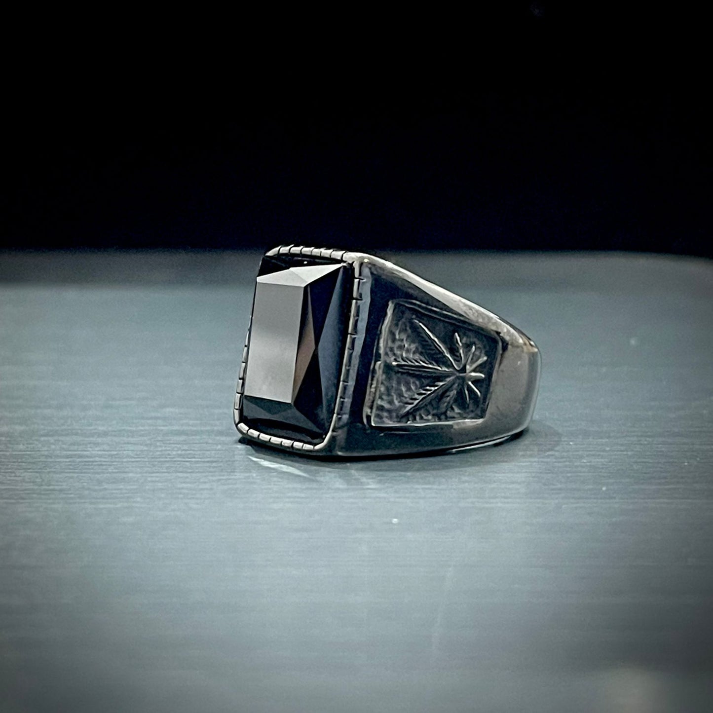 Black Stone Signet Ring