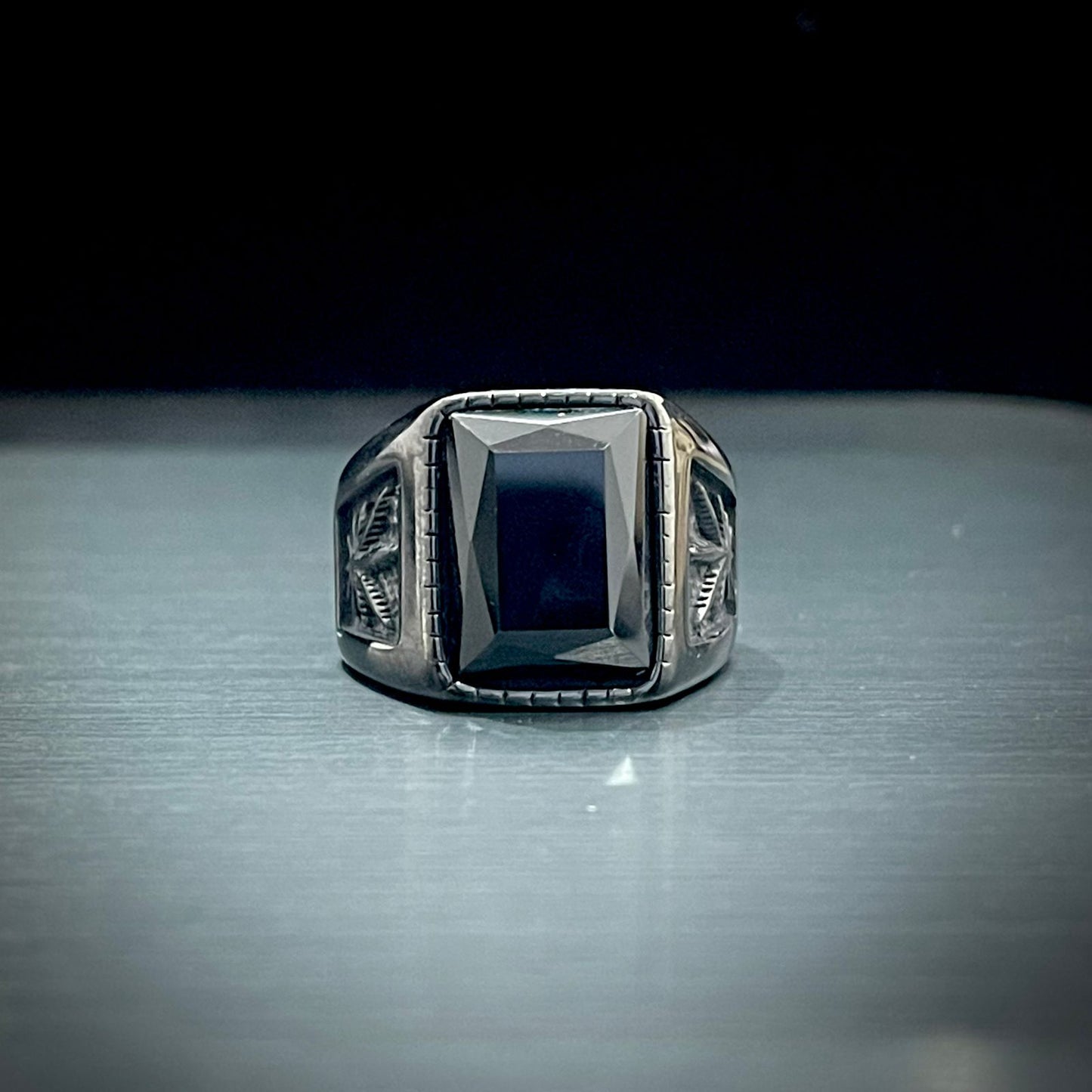 Black Stone Signet Ring