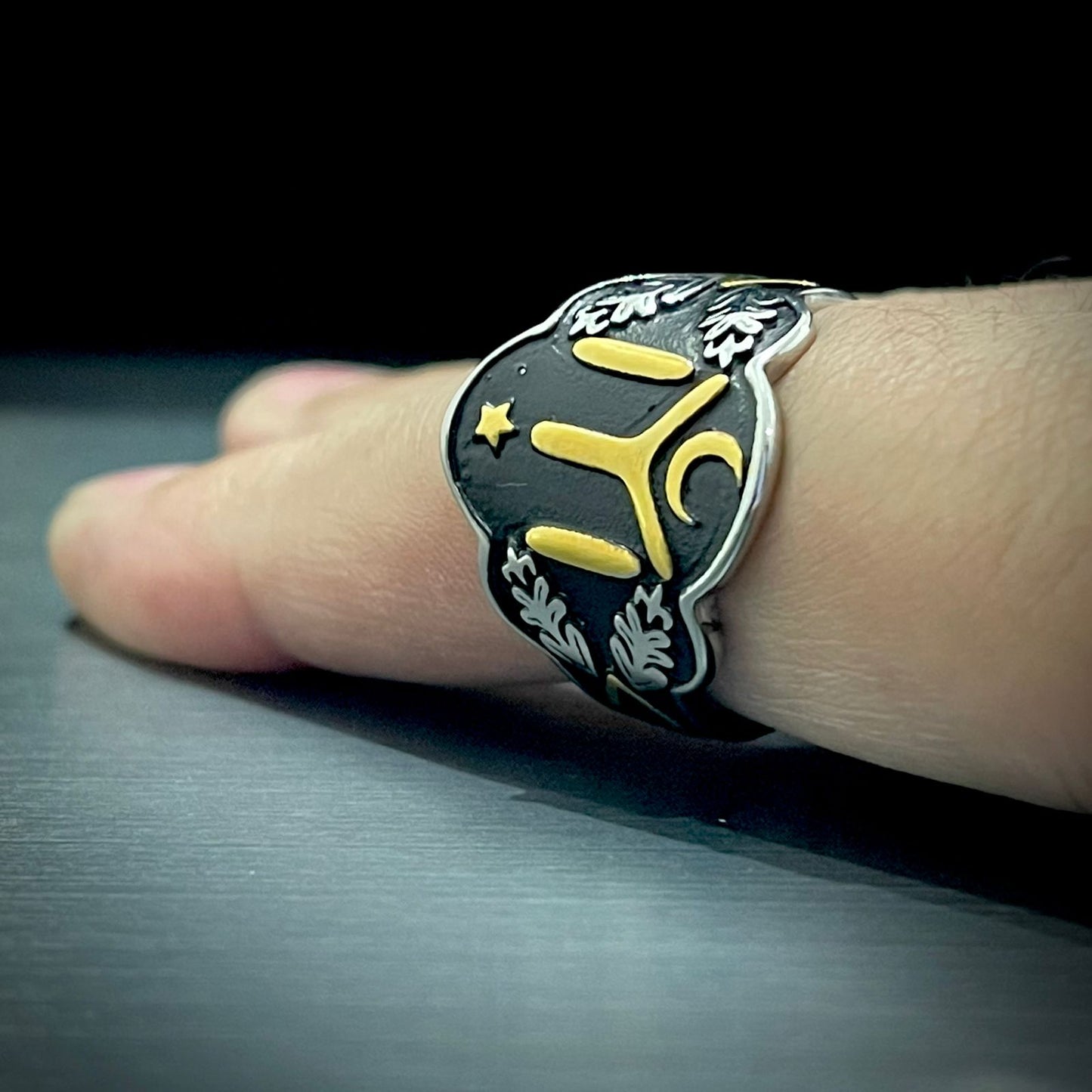 Ertugrul Ghazi Kayi Tribe Ring (Black Golden)