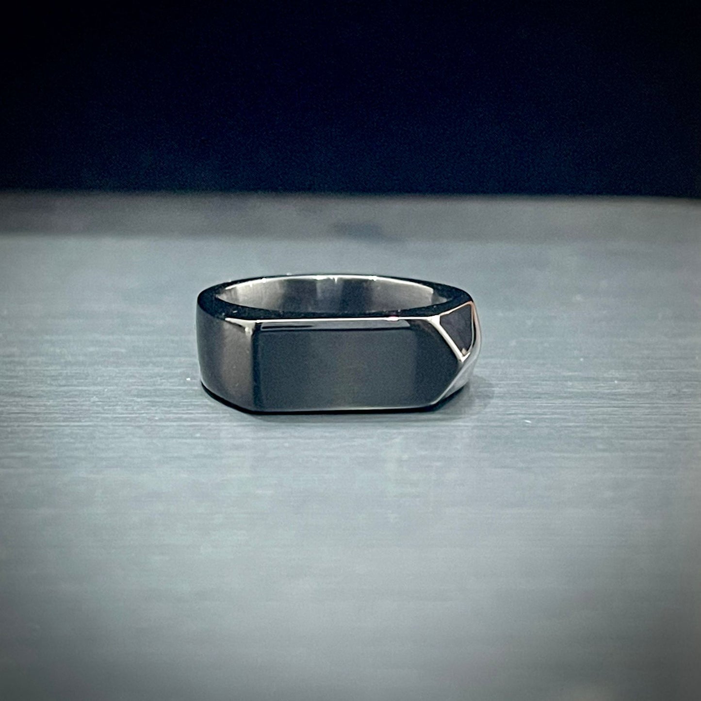 Black Arrow Signet Ring For Men