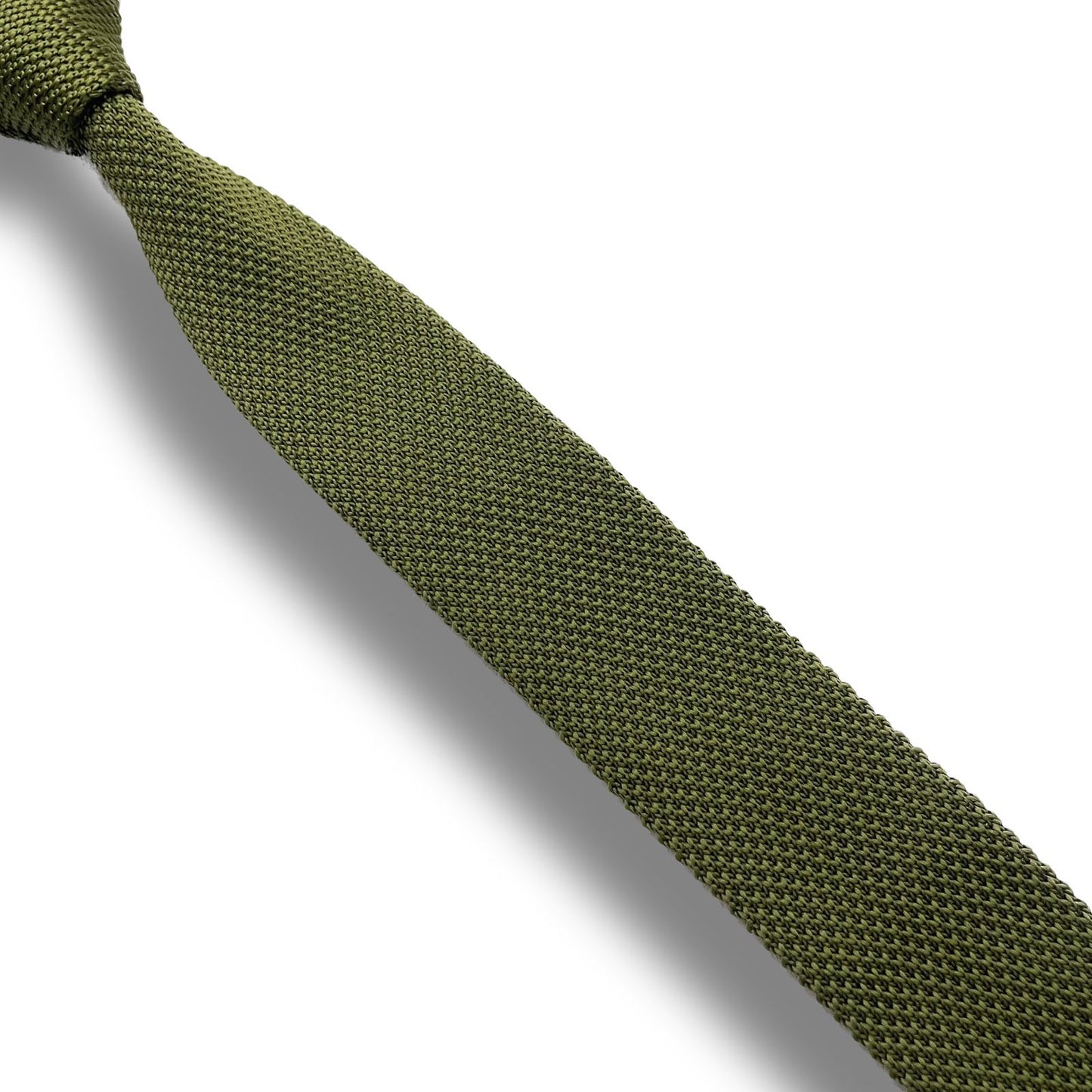 Army Green knitted slim tie online in pakistan