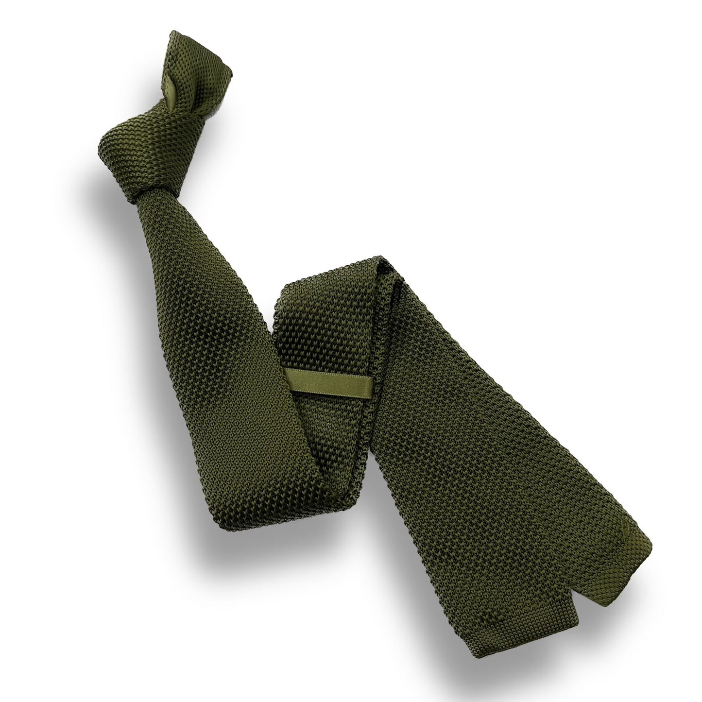 Army Green knitted slim tie online in pakistan