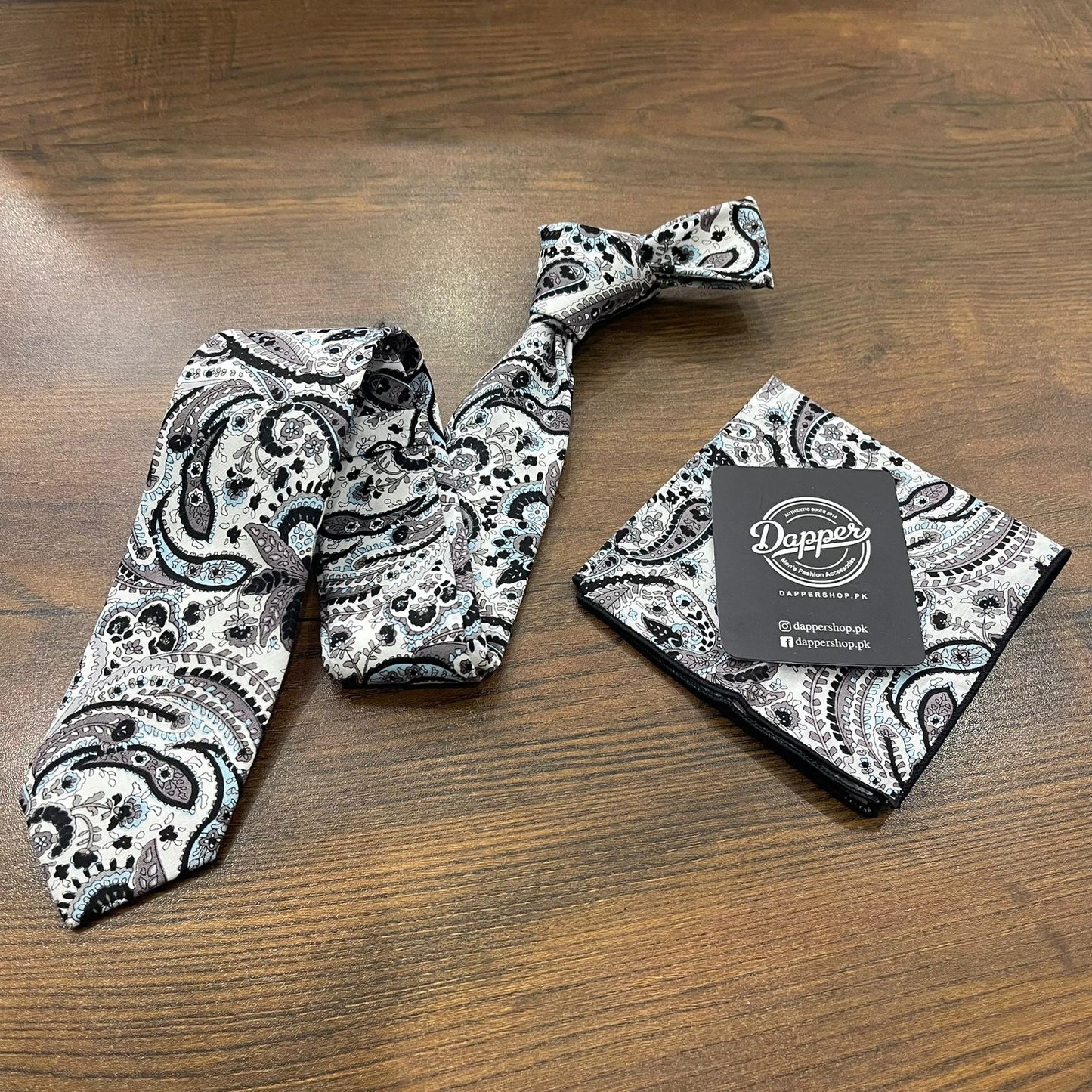 Multi Color Paisley Cotton Printed Tie Set