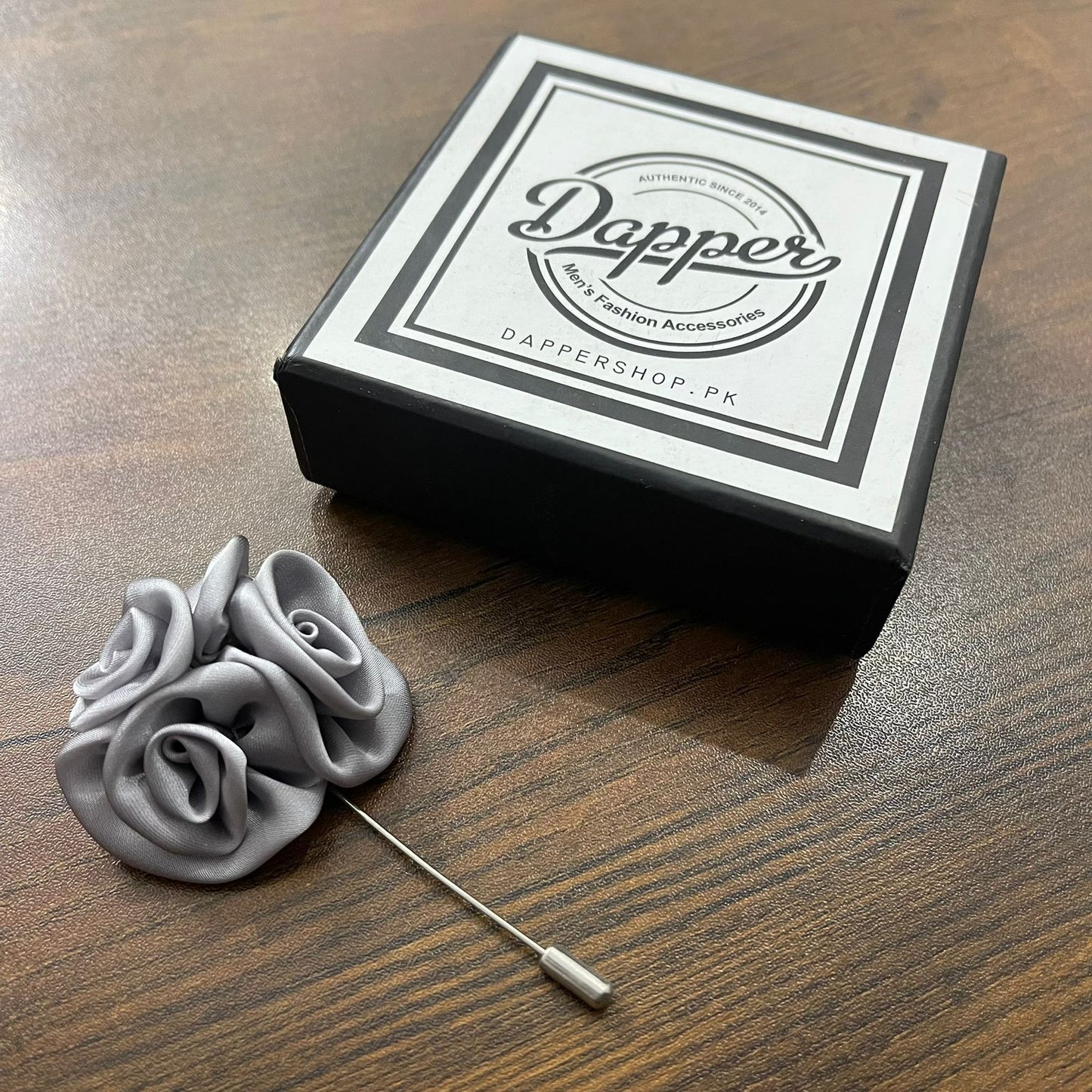 grey Flower Lapel Pin Booch Online In Pakistan