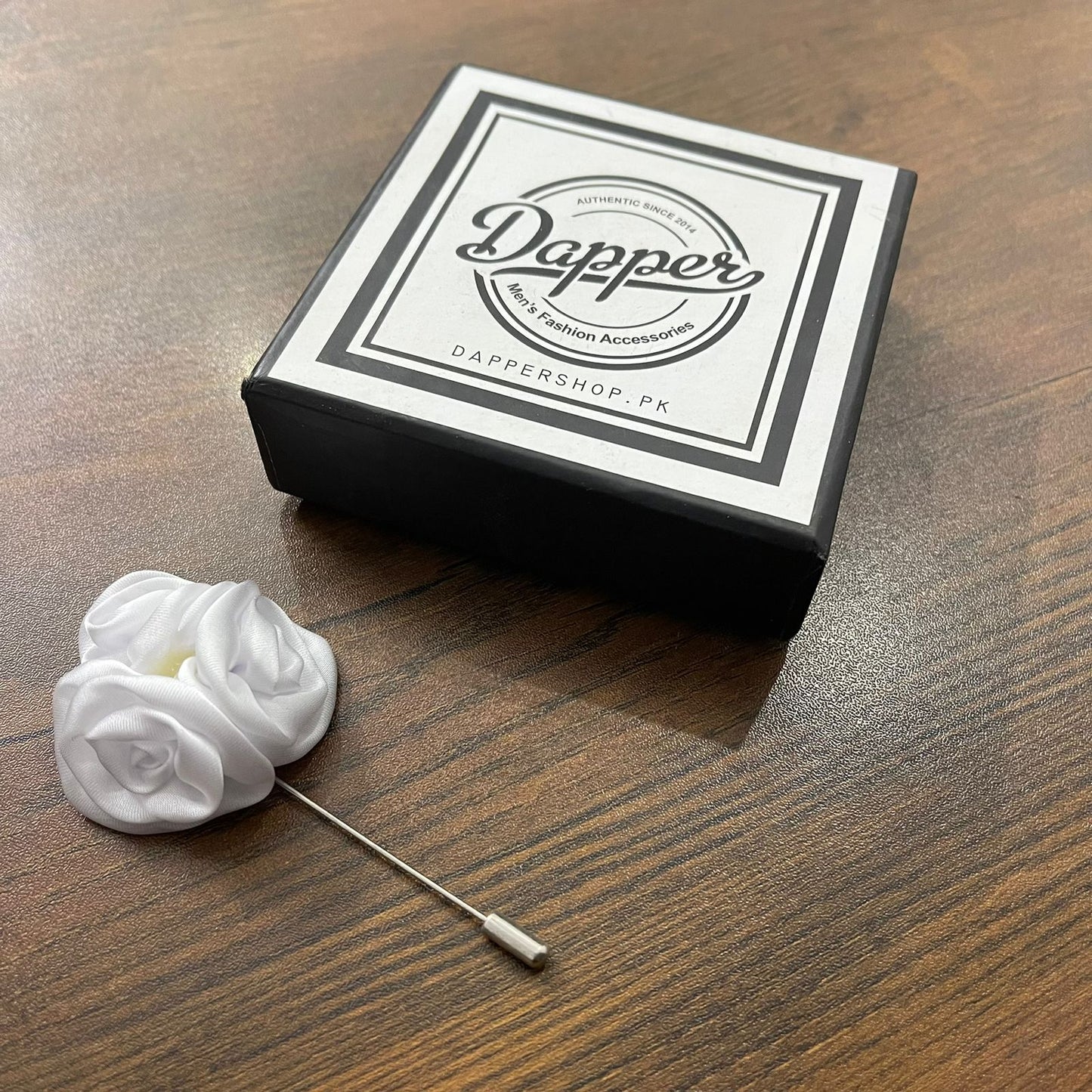 white flower lapel pin brooch online in pakistan