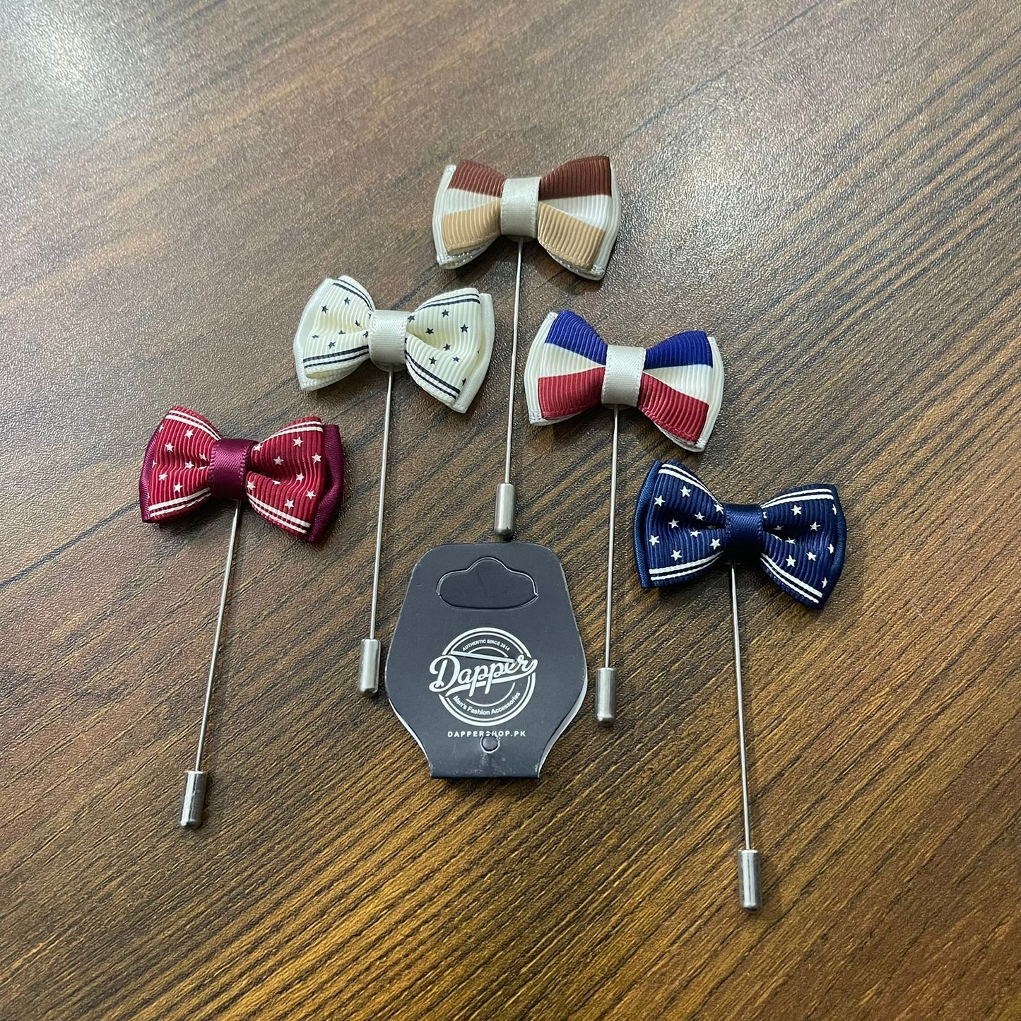 blue red bow lapel pin for men online in pakistan