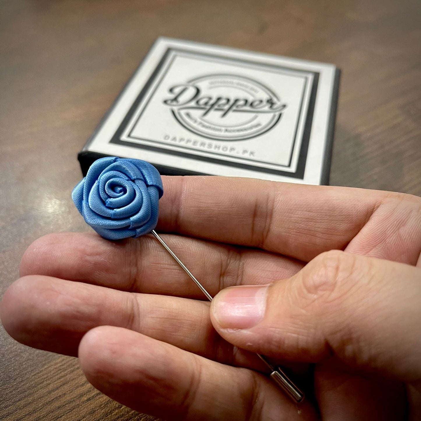 Sky Blue Flower Lapel Pin