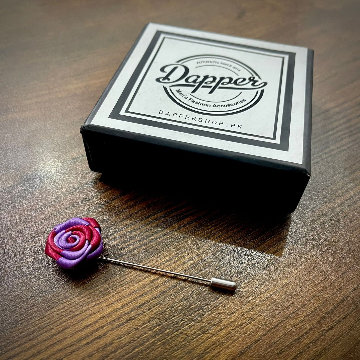 Purple & Marron Flower Lapel Pin