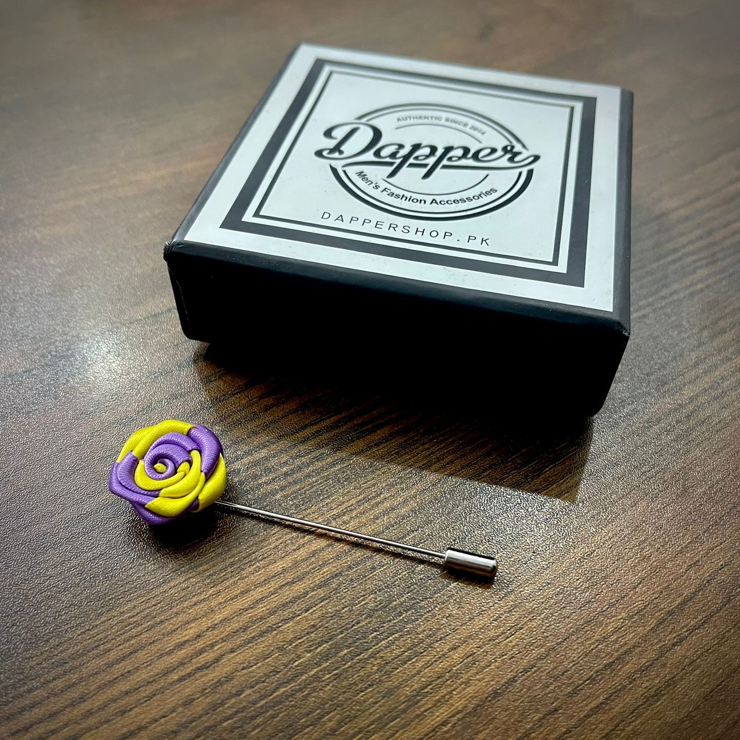 Purple & Yellow Flower Lapel Pin