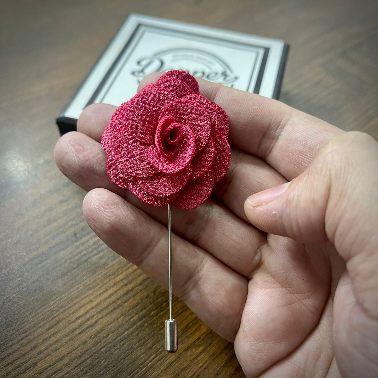 Pink Flower Lapel Pin
