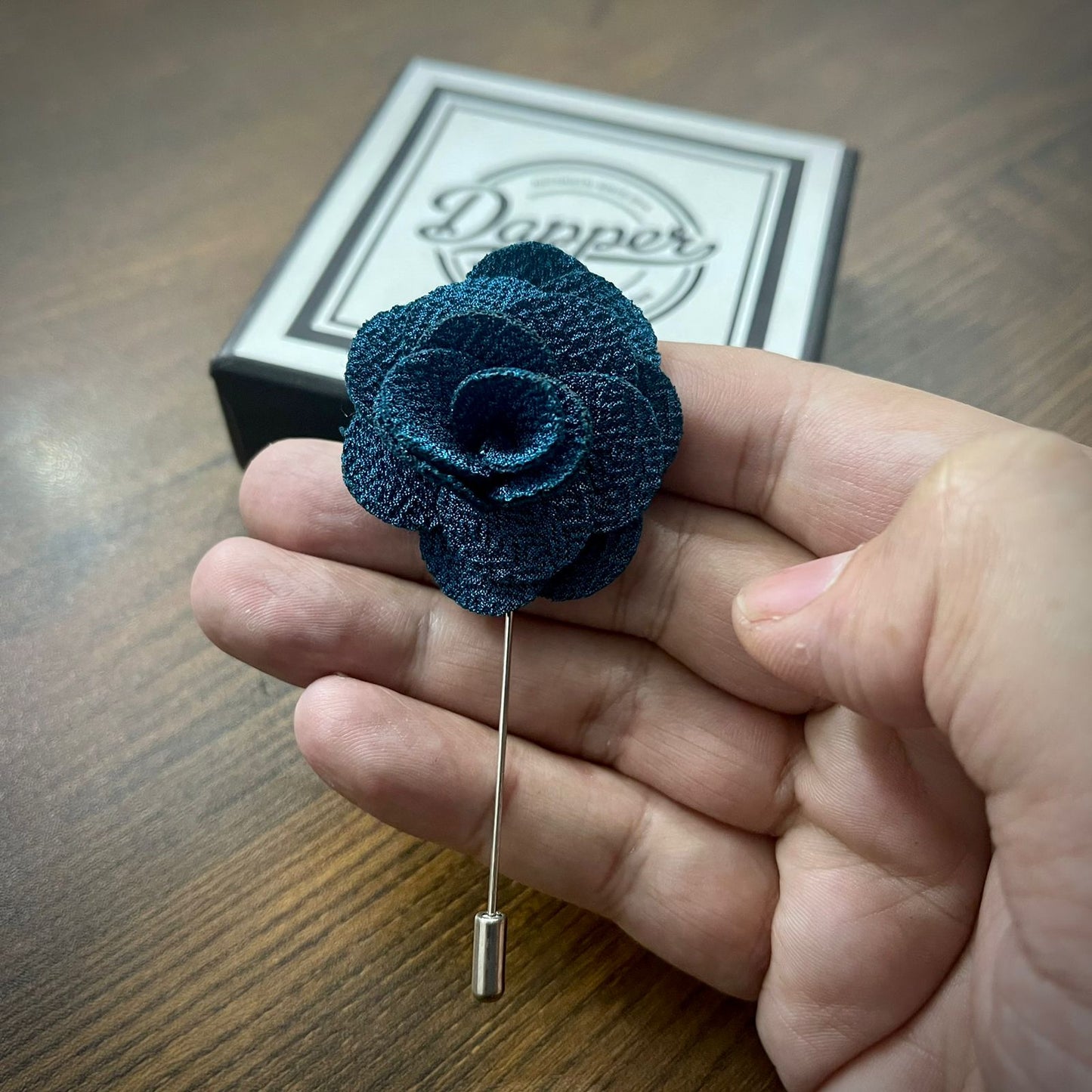 Sea Green Flower Lapel Pin