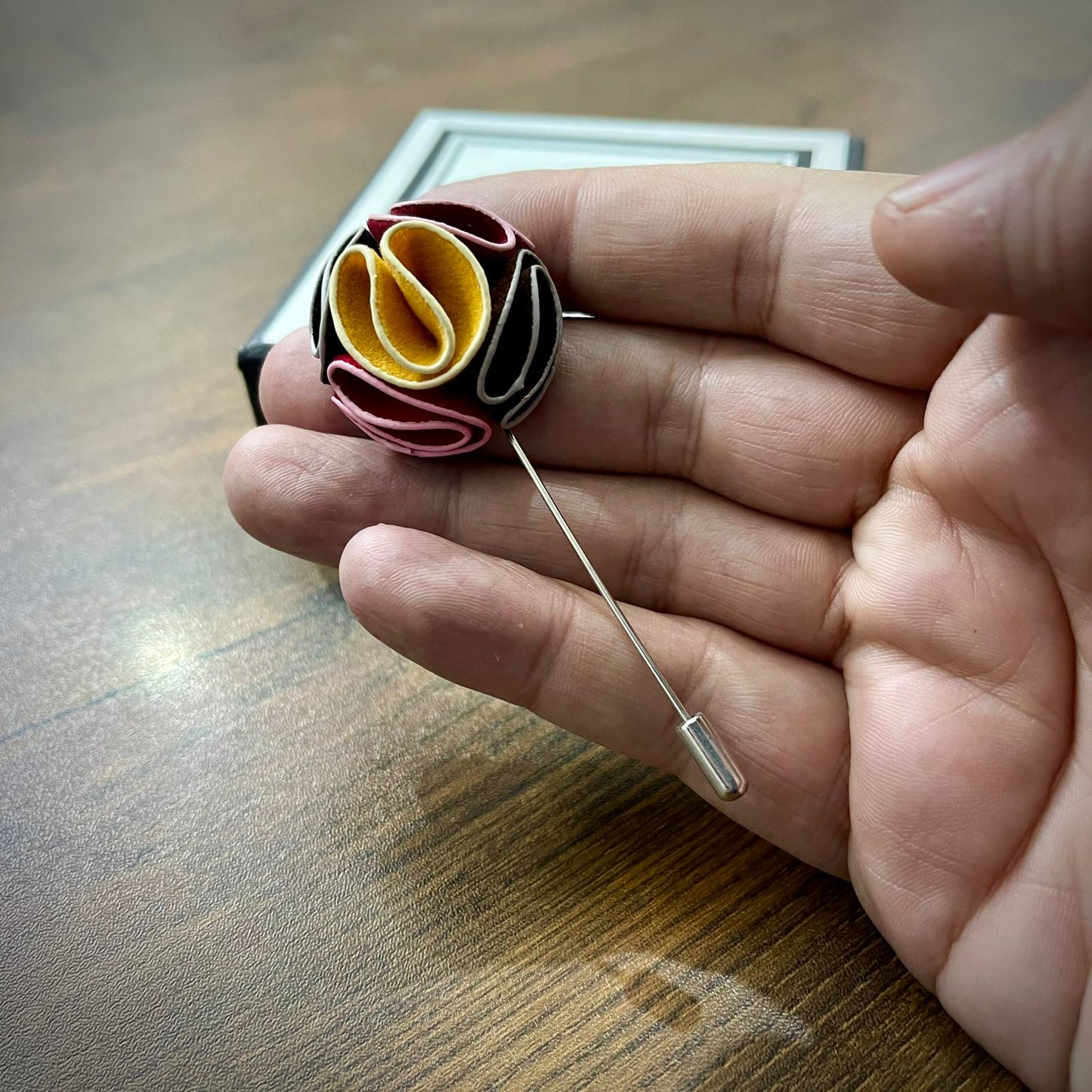 Multi Color Flower Lapel Pin