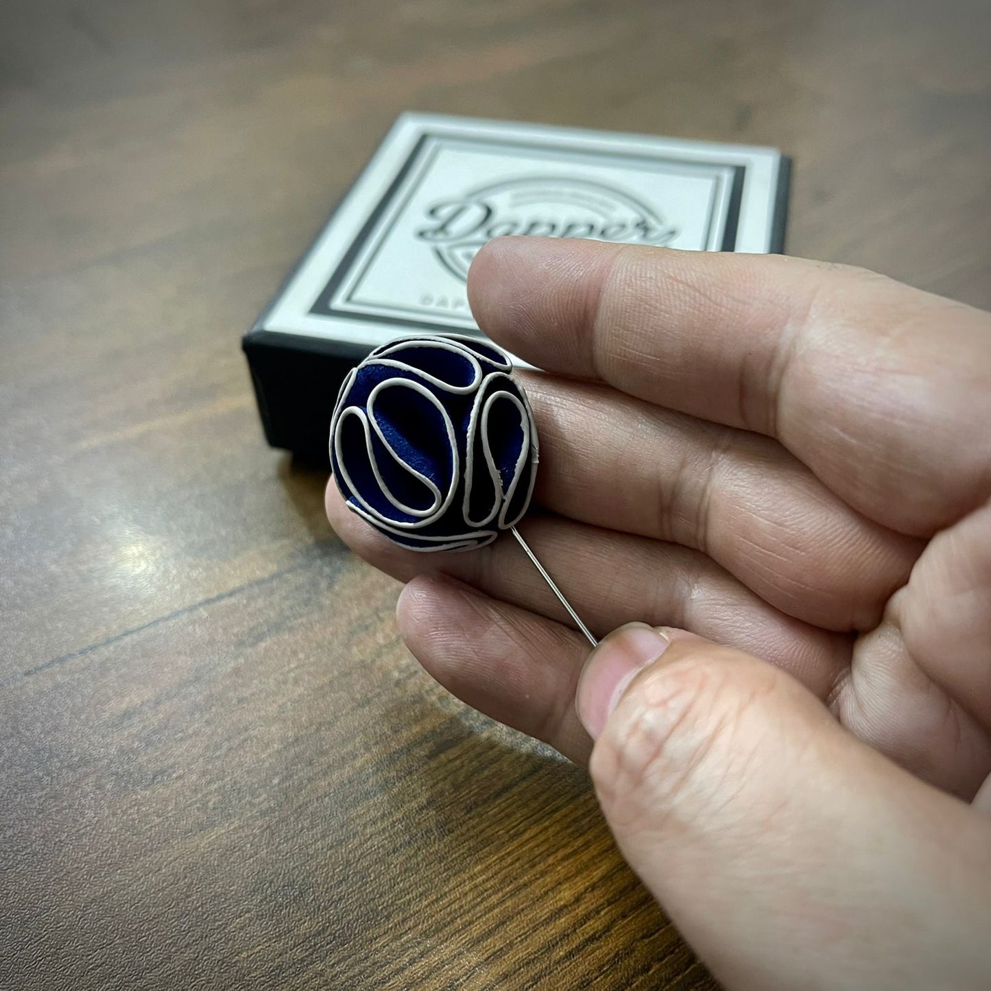 Blue Flower Lapel Pin