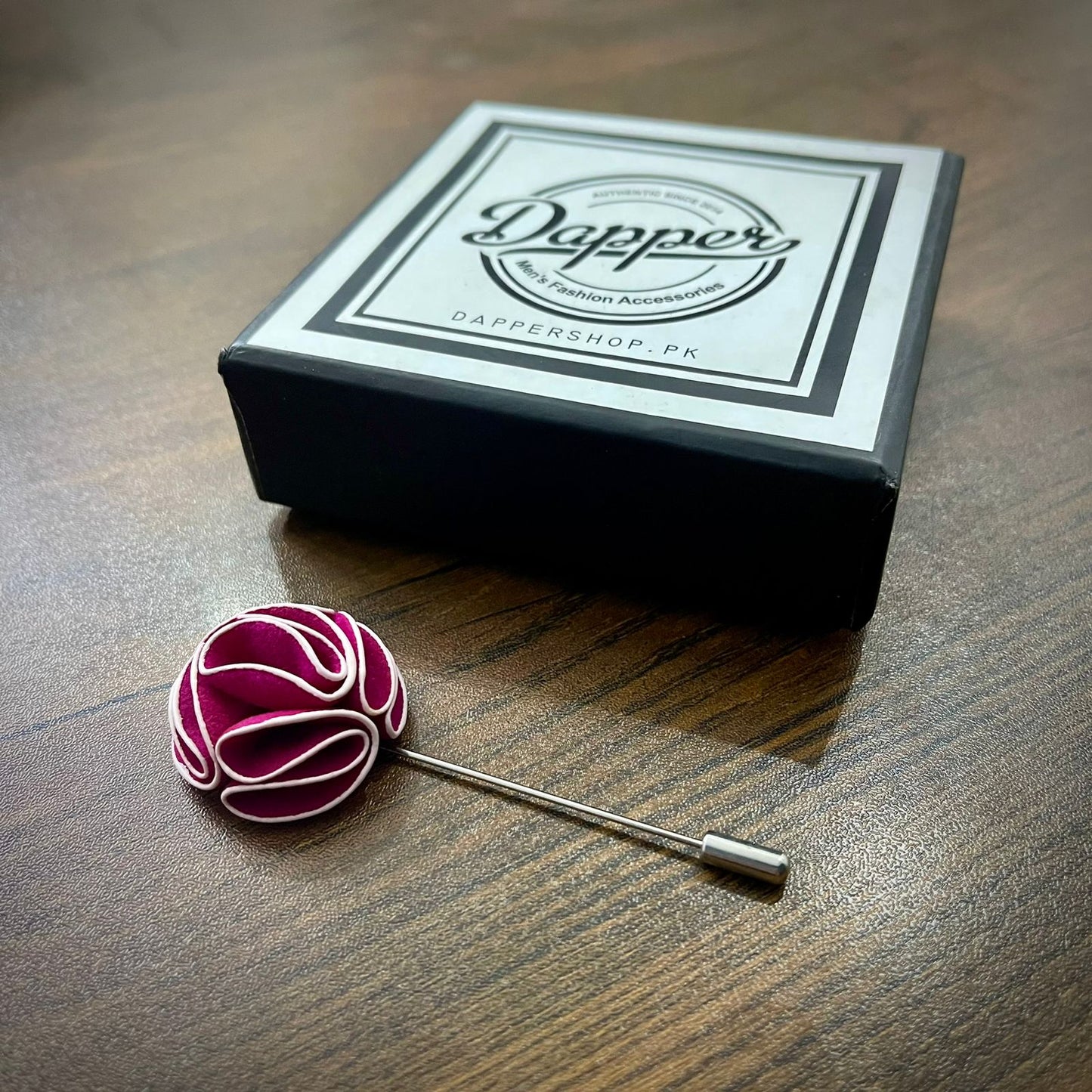 Dark Pink Flower Lapel Pin