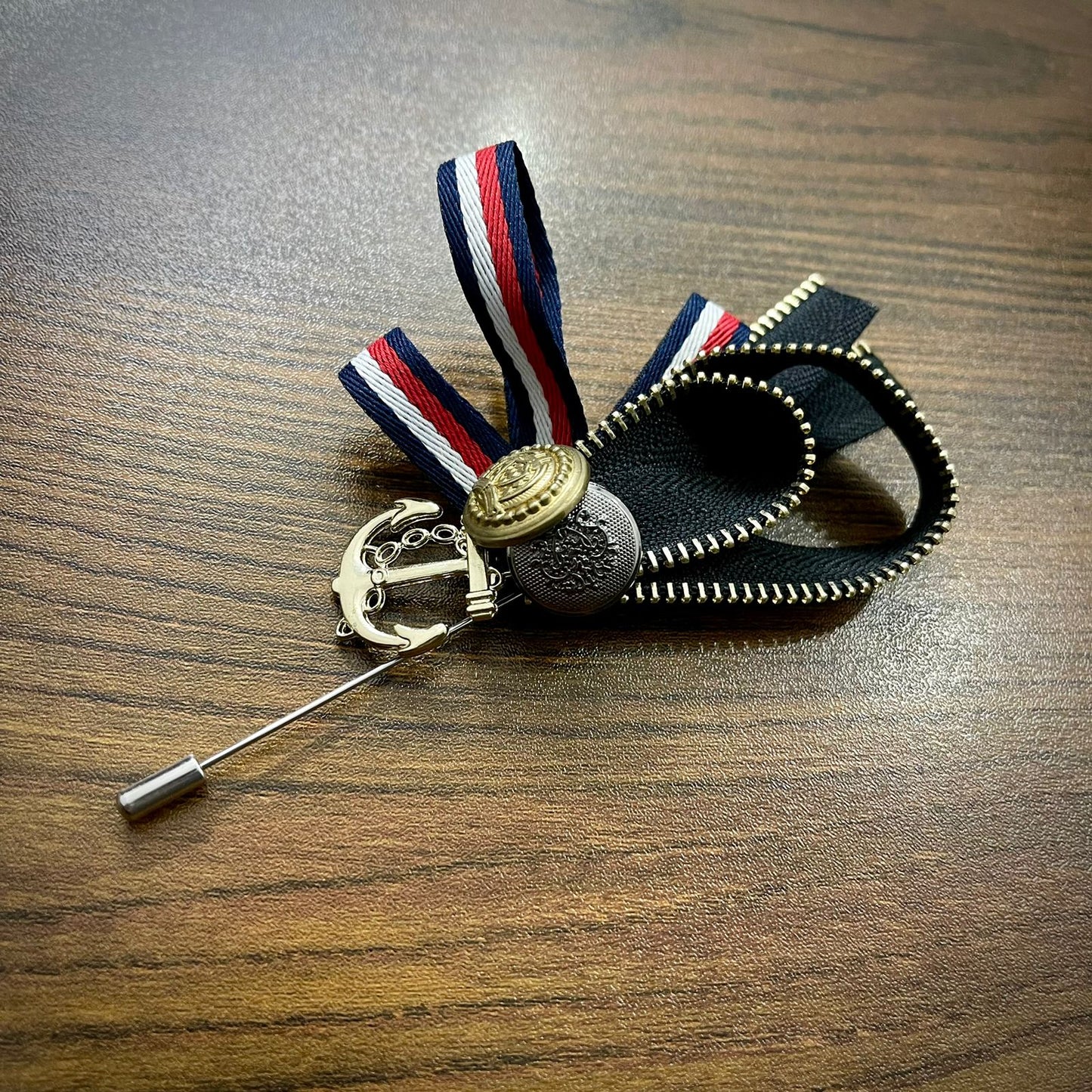 Funky Anchor Ribbon Brooch lapel pin For Men online in Pakistan