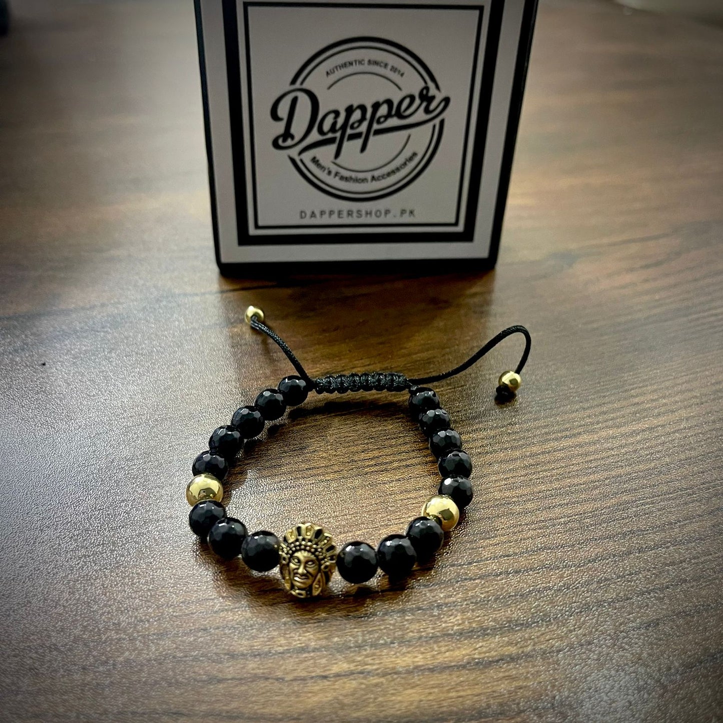 Antique Gold Rope Cord Beads Bracelet For Men