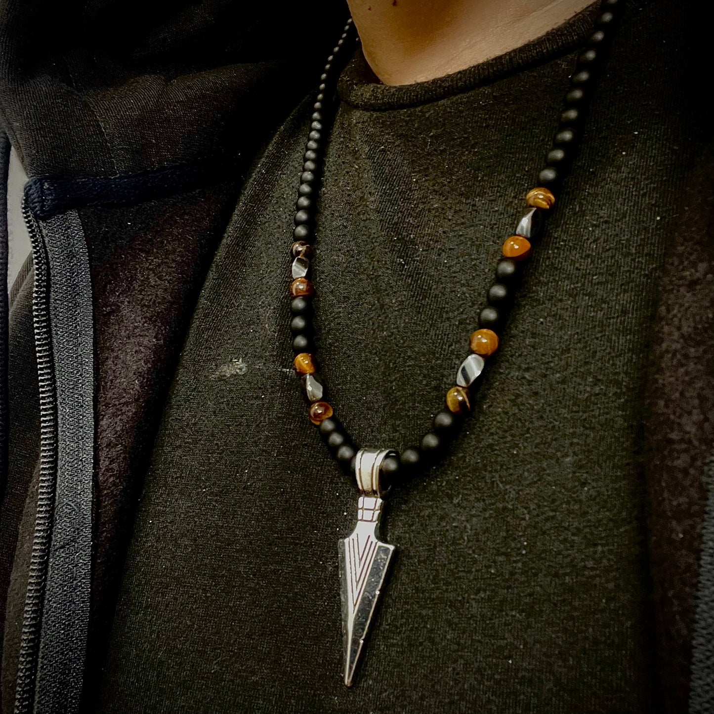 silver arrow beads pendant for men online in pakistan