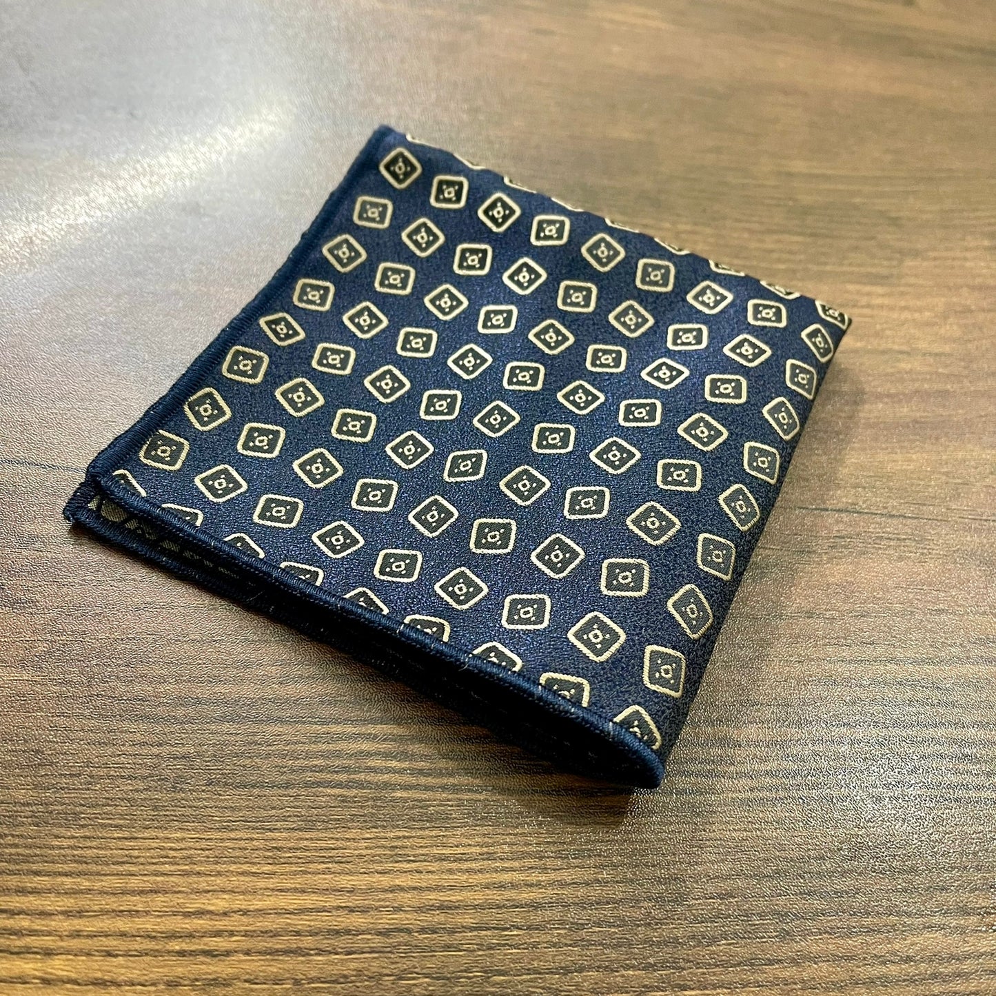 navy blue floral paisley pocket square for men in pakistan