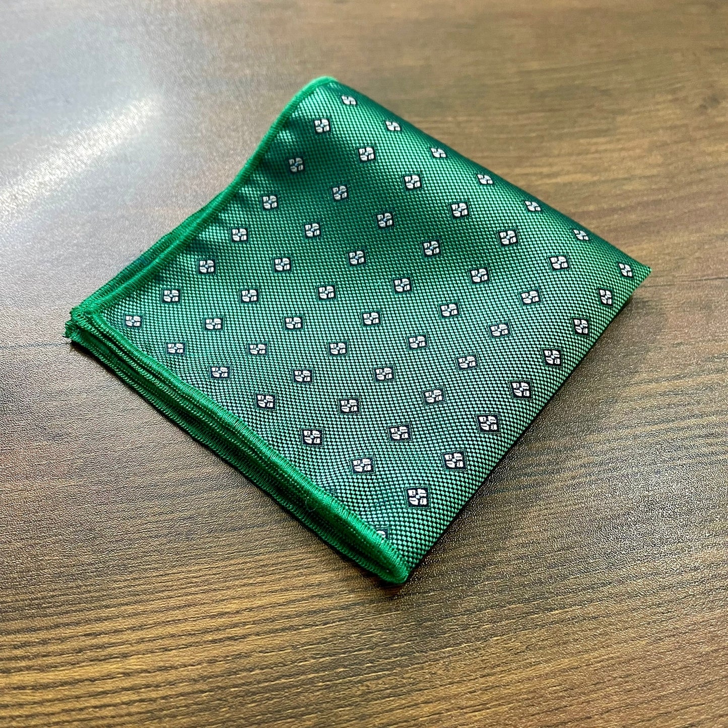 green polka dots floral paisley pocket square for men in pakistan
