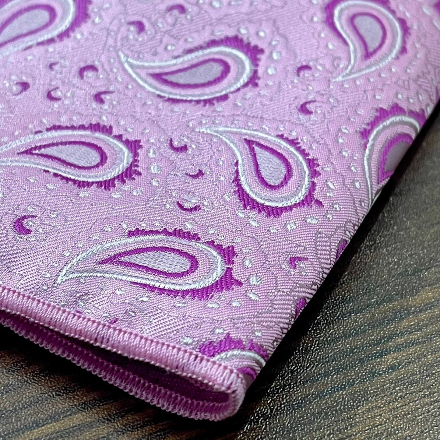 Pink floral paisley pocket square for men in pakistan