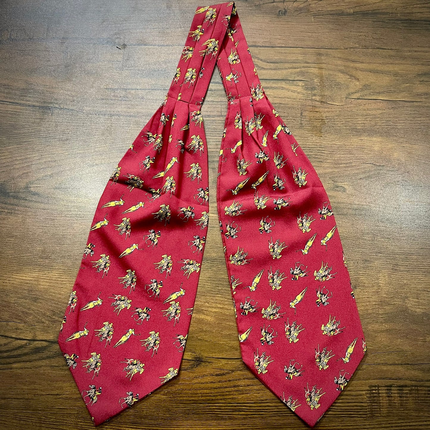 Maroon Jockey Silk ascot cravat tie silk neck scarf for men in pakistan