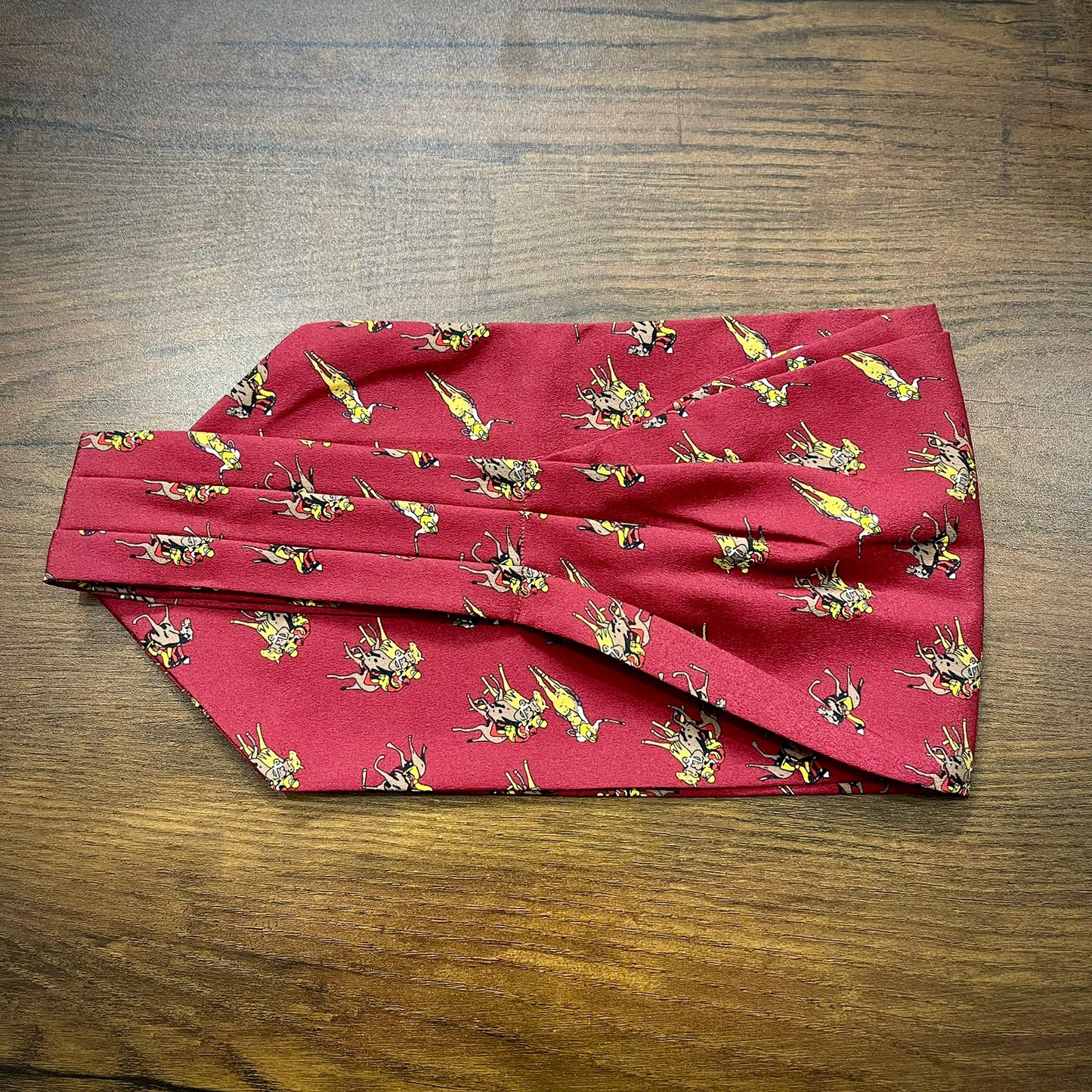 Maroon Jockey Silk ascot cravat tie silk neck scarf for men in pakistan