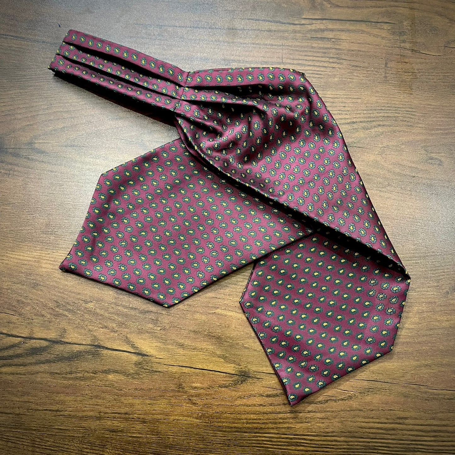 Maroon Floral paisley ascot cravat tie neck scarf for men in pakistan