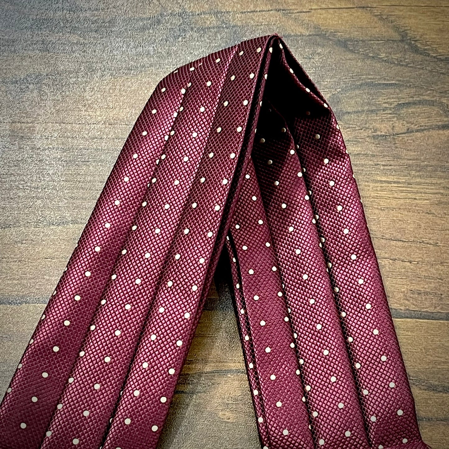 Maroon Polka Dots silk ascot cravat tie silk neck scarf for men in pakistan