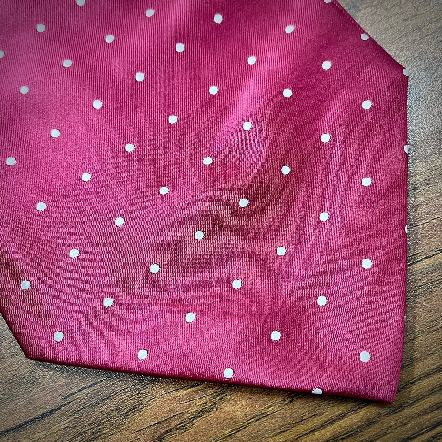 Maroon Polka Dots ascot cravat tie silk neck scarf for men in pakistan