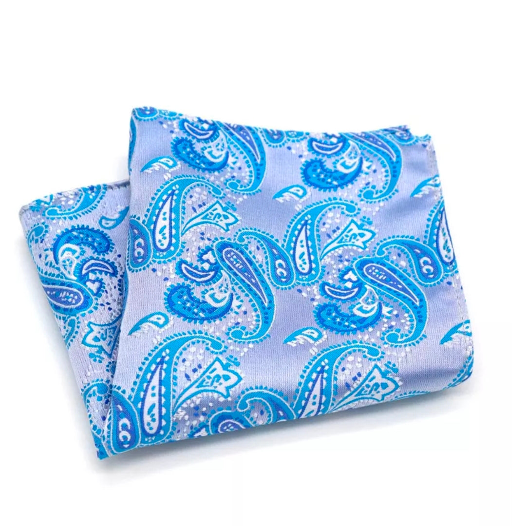 Buy Multi Colour Blue Paisley Pocket Square Online In Pakistan