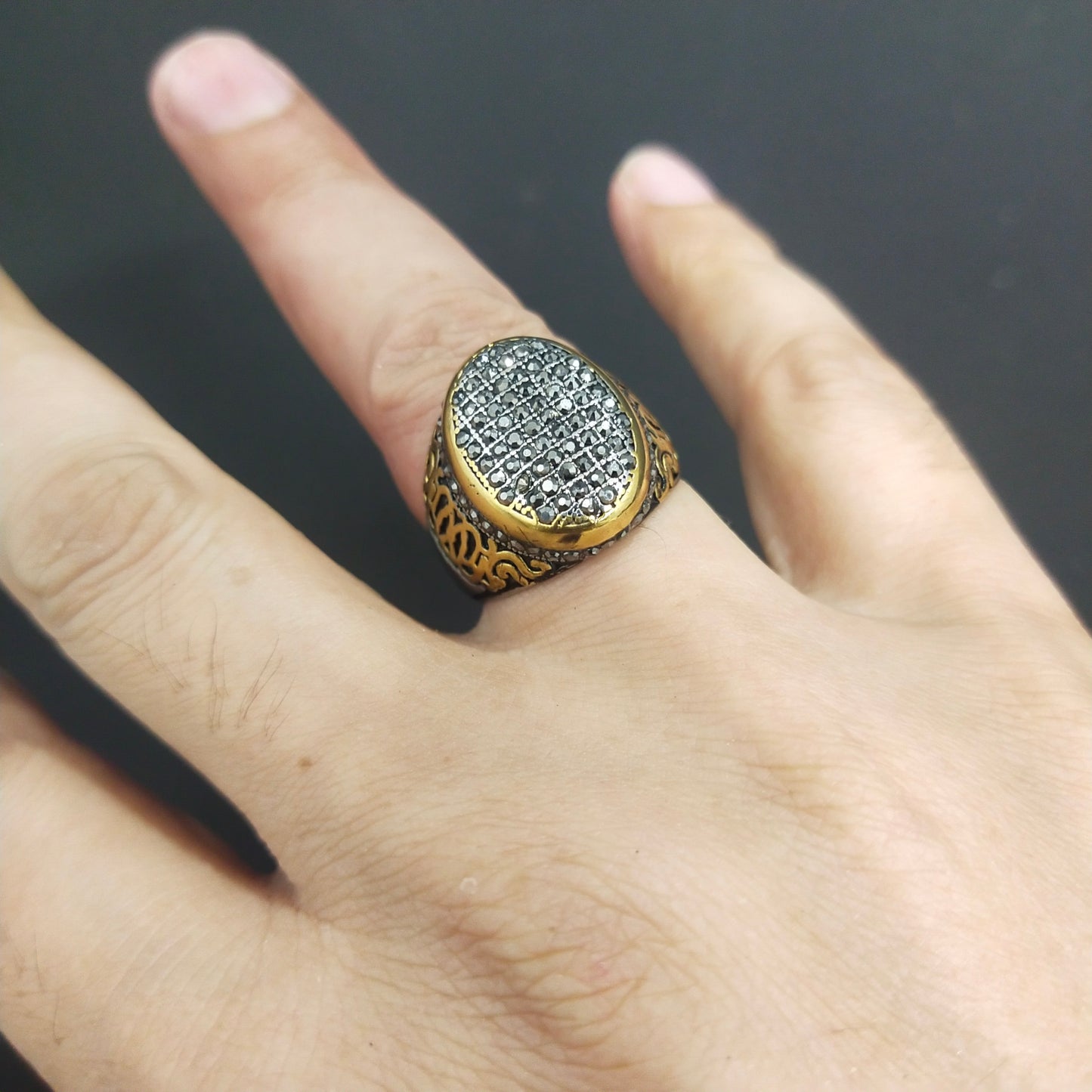 Turkish Cubical Zircon Ring For Men