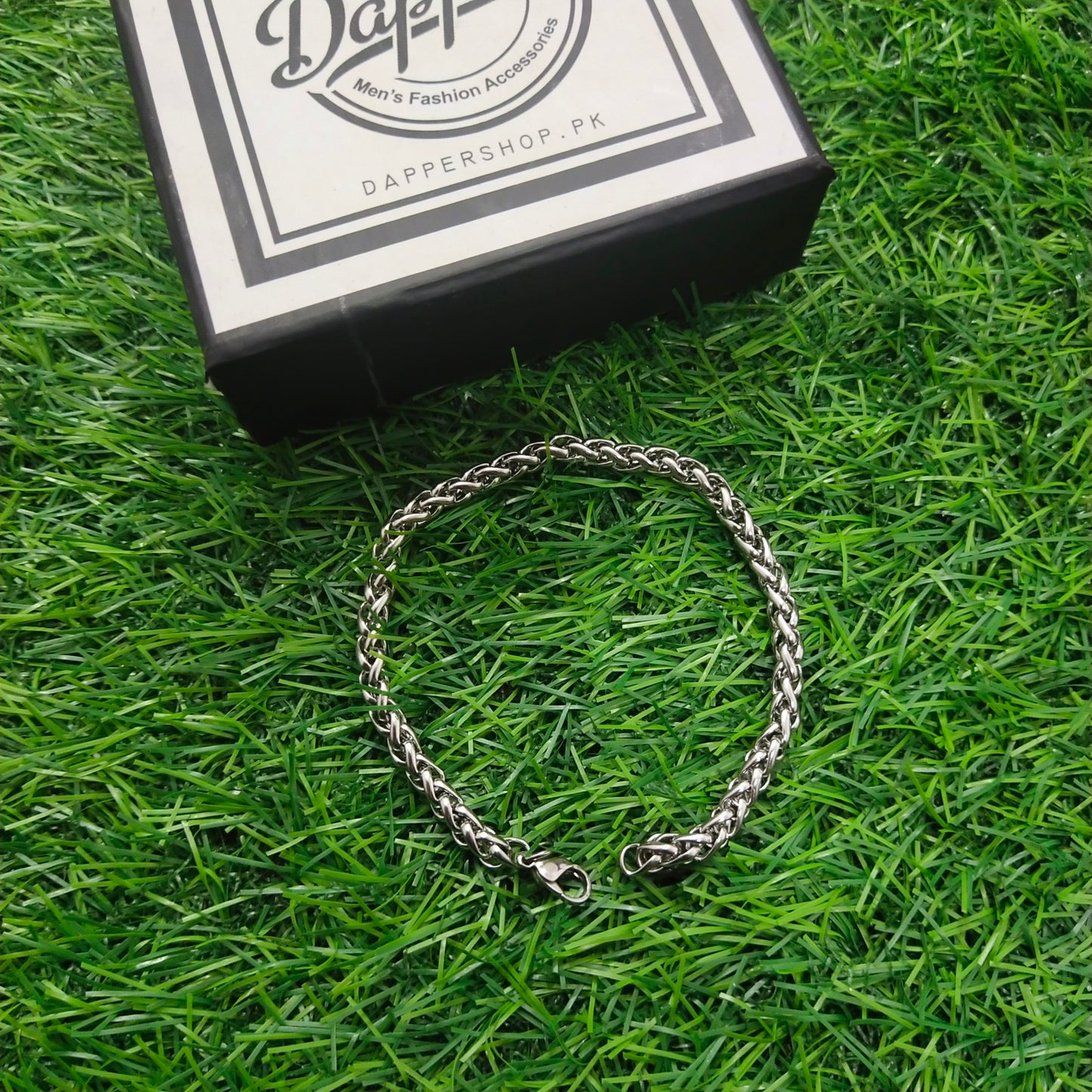 6mm Wheat Braided Stainless Steel Bracelet